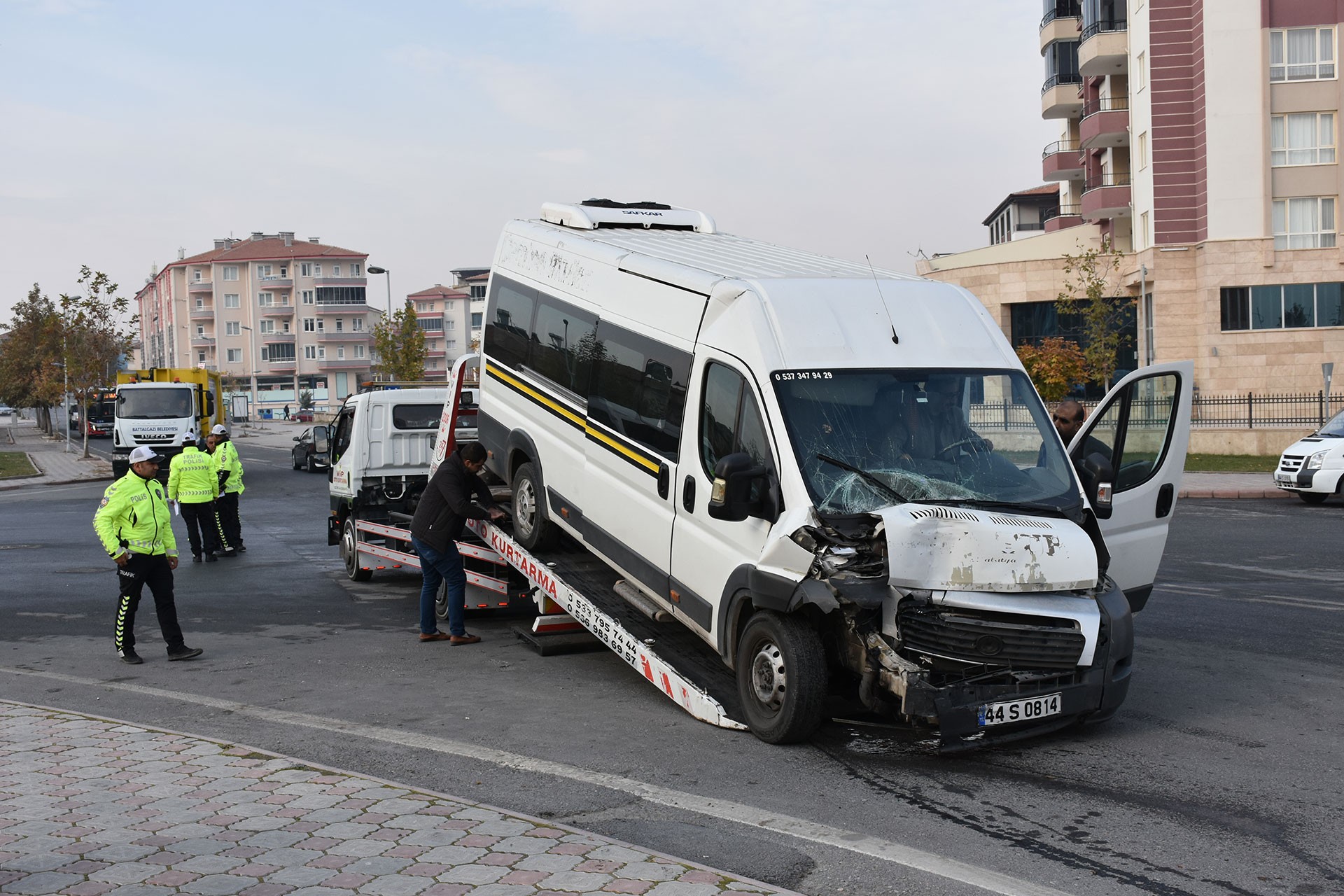 Malatya'da işçi servisi kazası