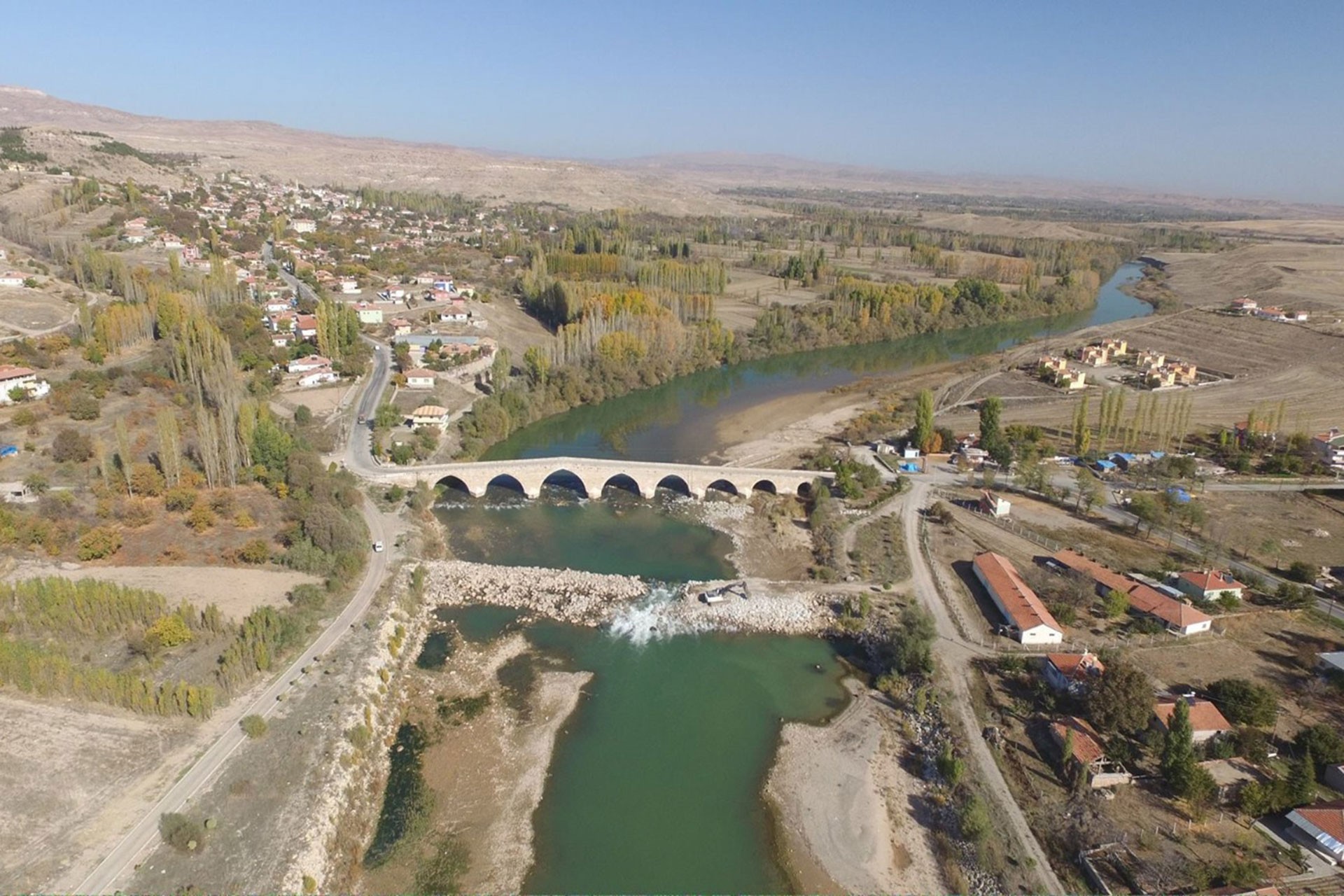 Kayseri'de Burunören Mahallesi'nde kurulan kum ocağının olduğu bölge