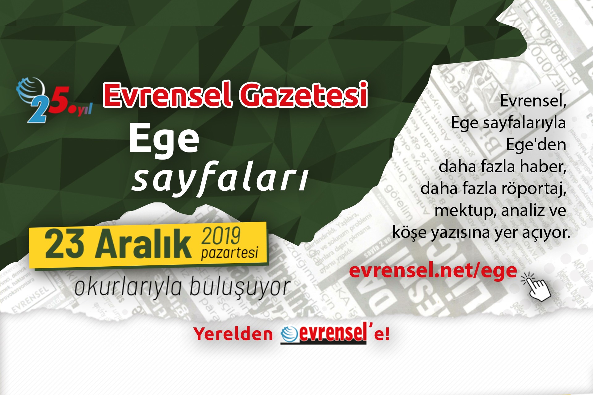 Evrensel Ege Sayfaları tanıtım görseli