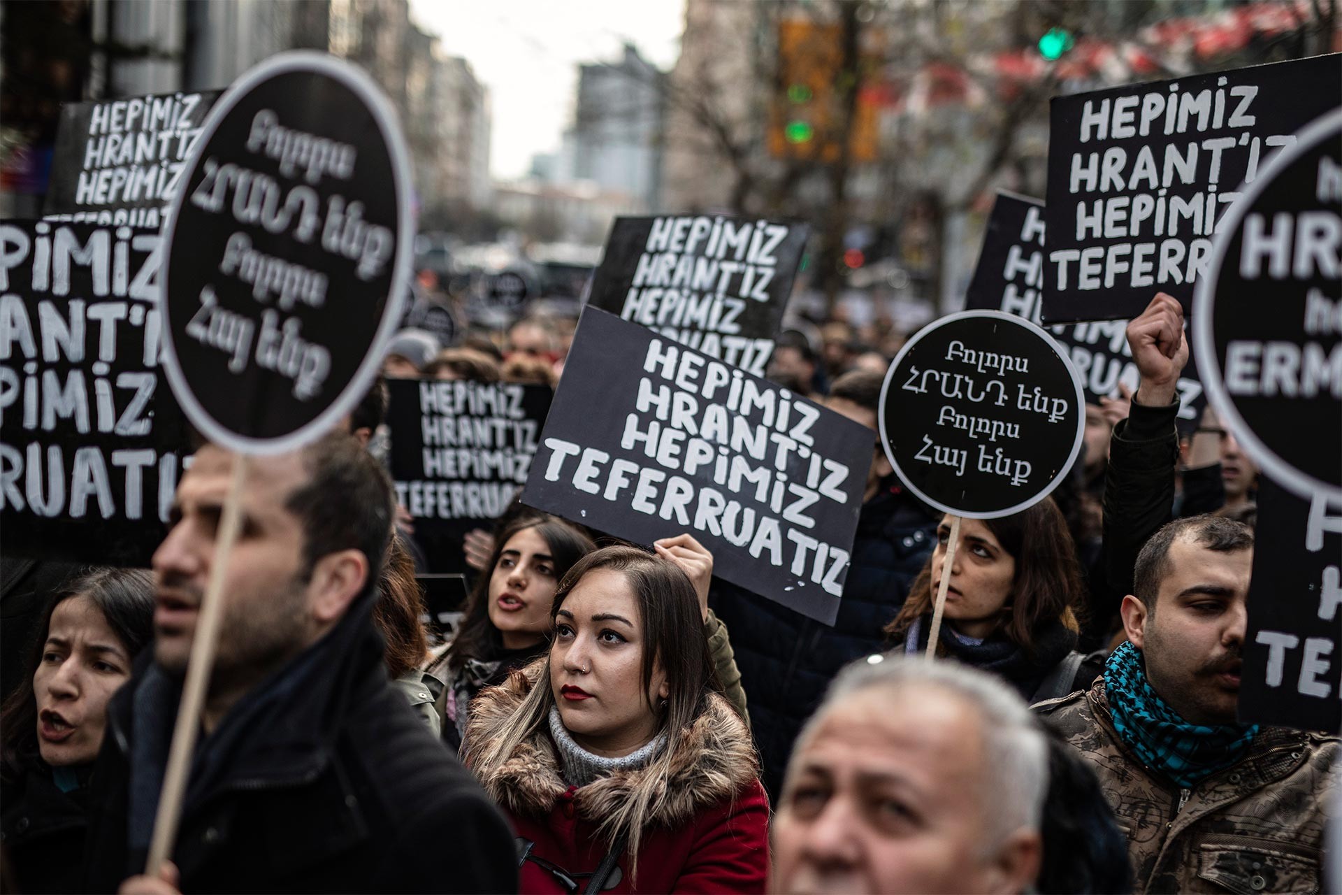 Agos önündeki Hrant Dink anması