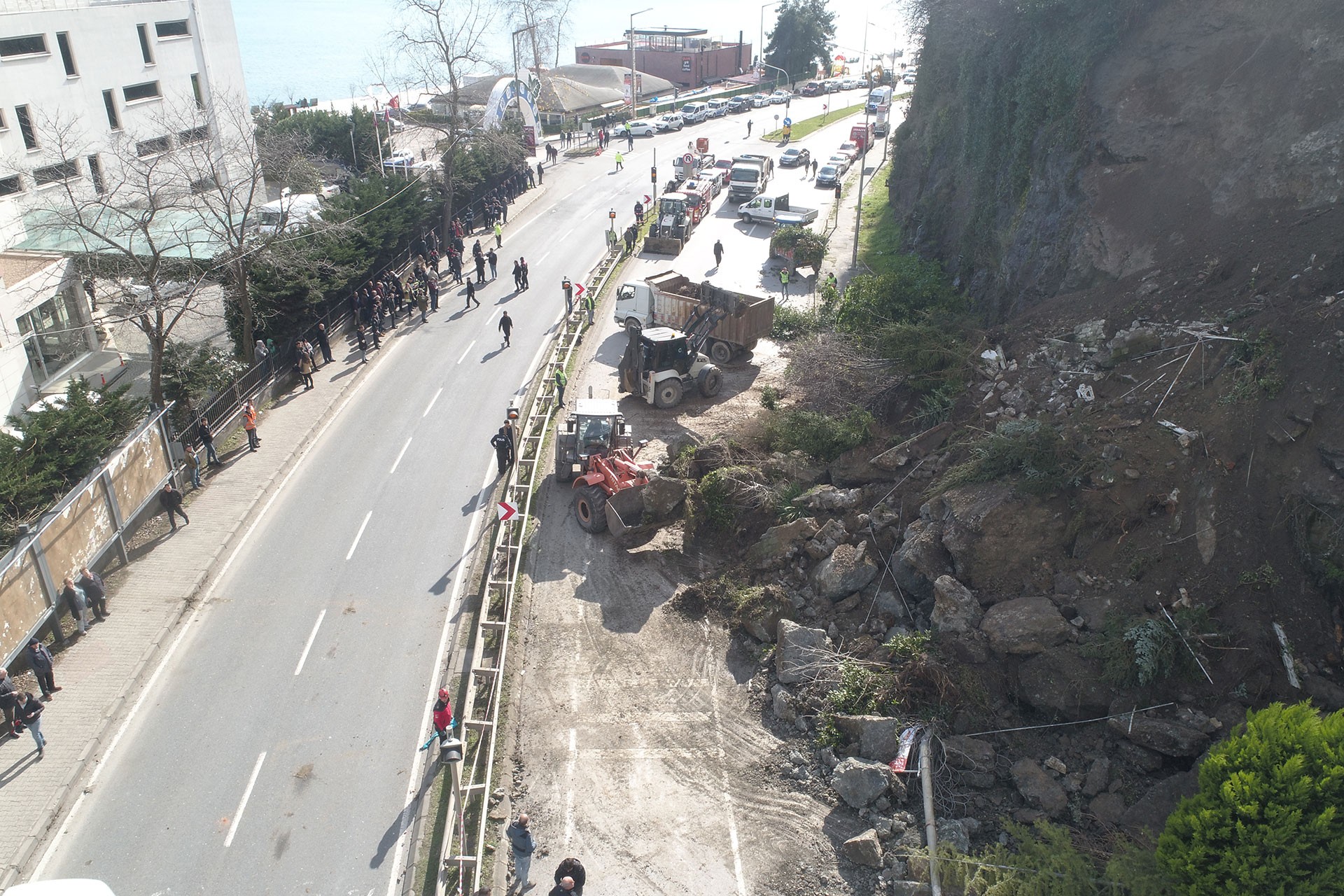 Ordu'da heyelanın meydana geldiği yer