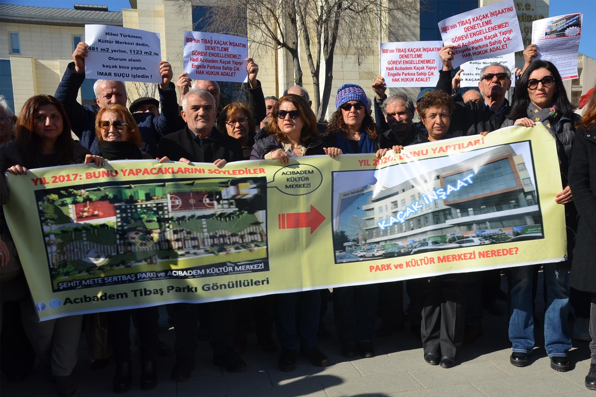 Acıbadem Tibaş Park Gönüllülerinin basın açıklaması