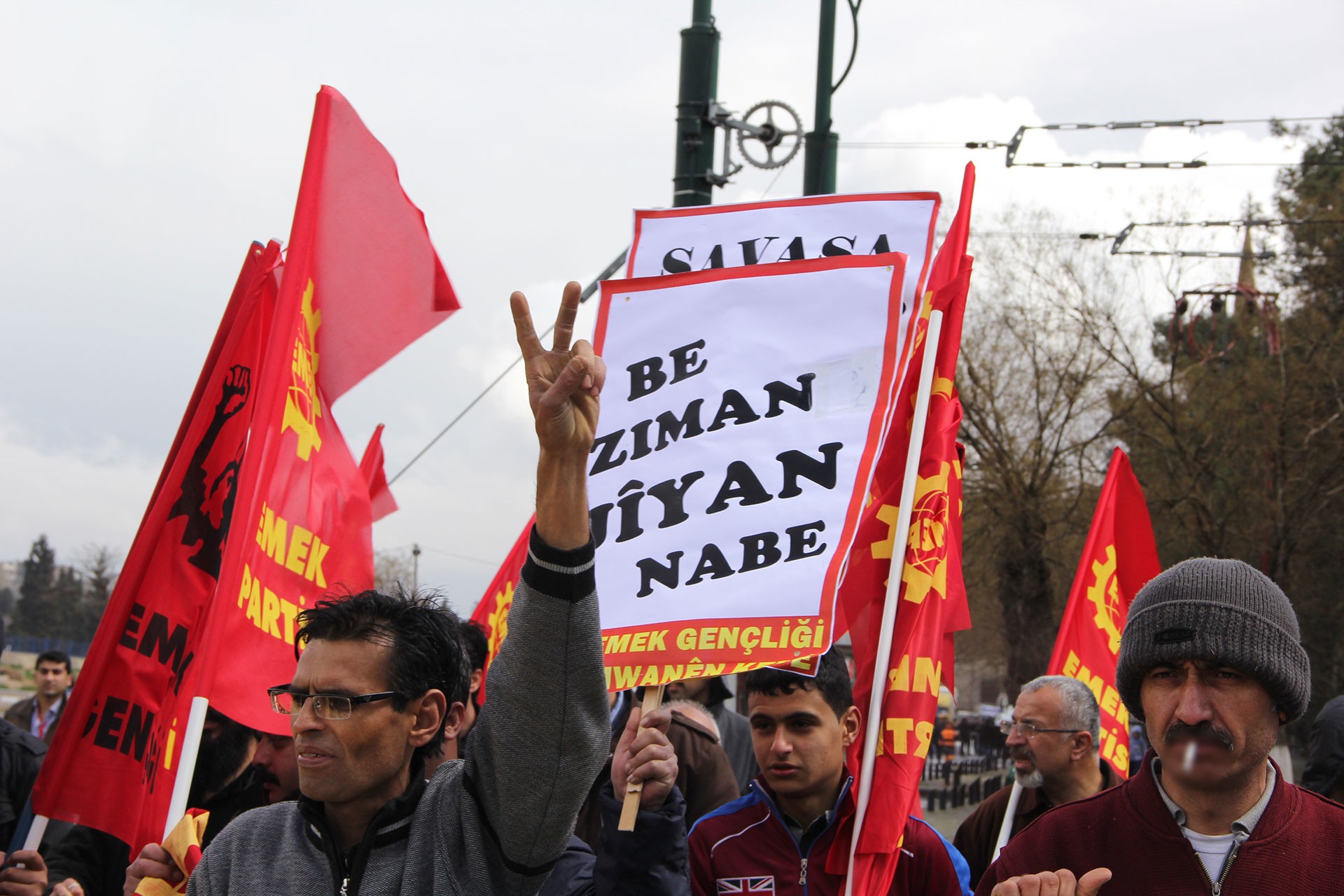 Anadil Günü eylemine katılanlar