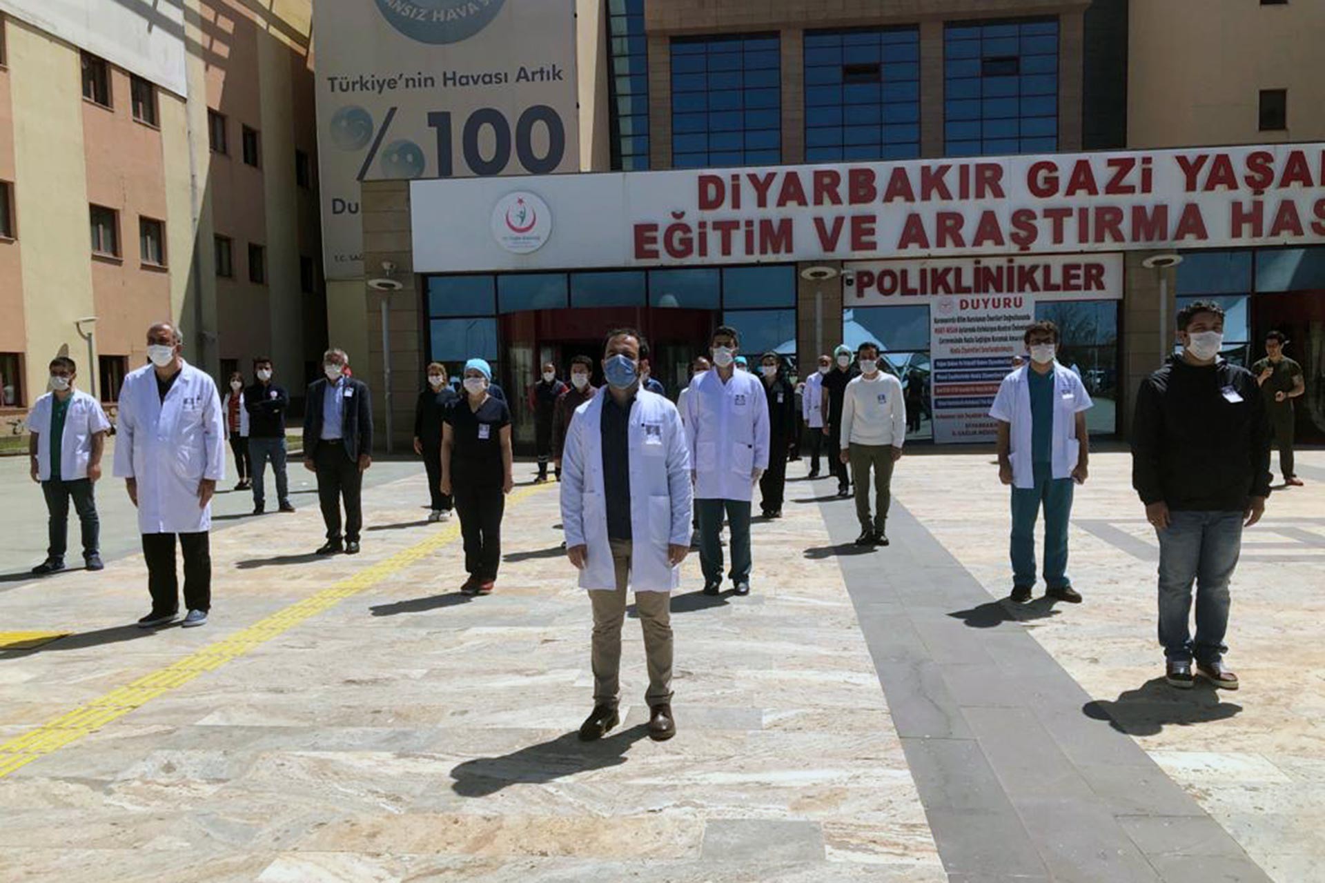 Diyarbakır'daki sağlıkta şiddeti protesto eyleminden