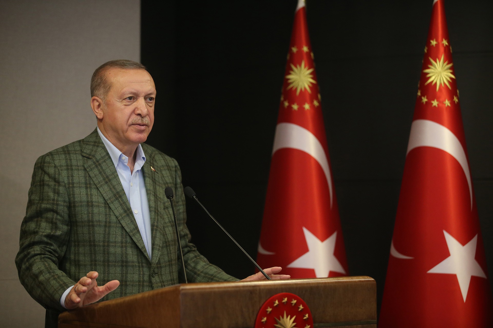 Tayyip Erdoğan açıklama yapıyor