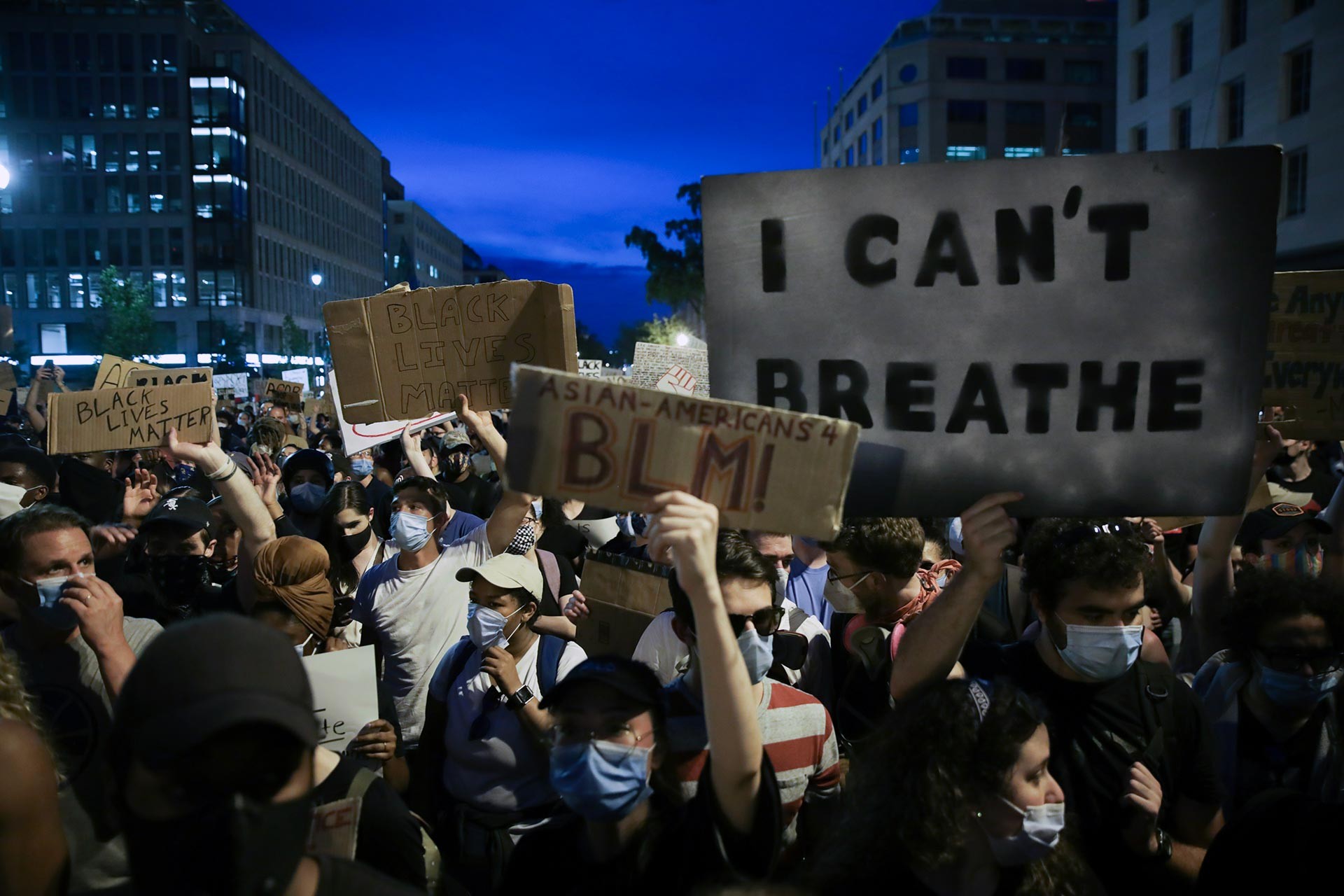 Washington'da polis şiddeti protestosu