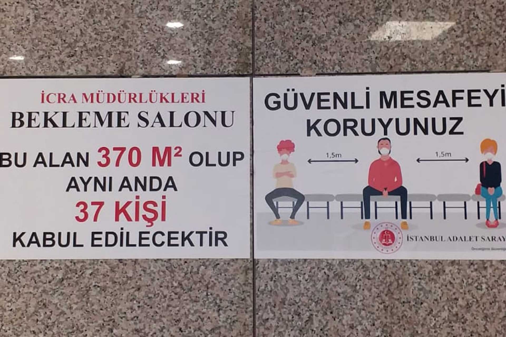 İstanbul Adalet Sarayına asılan cinsiyetçi afiş