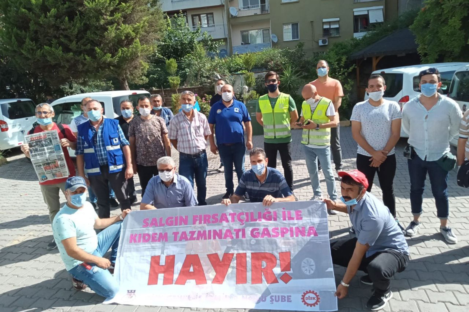 İZSU işçileri iş yerlerinde 15-16 haziran açıklaması yaptı