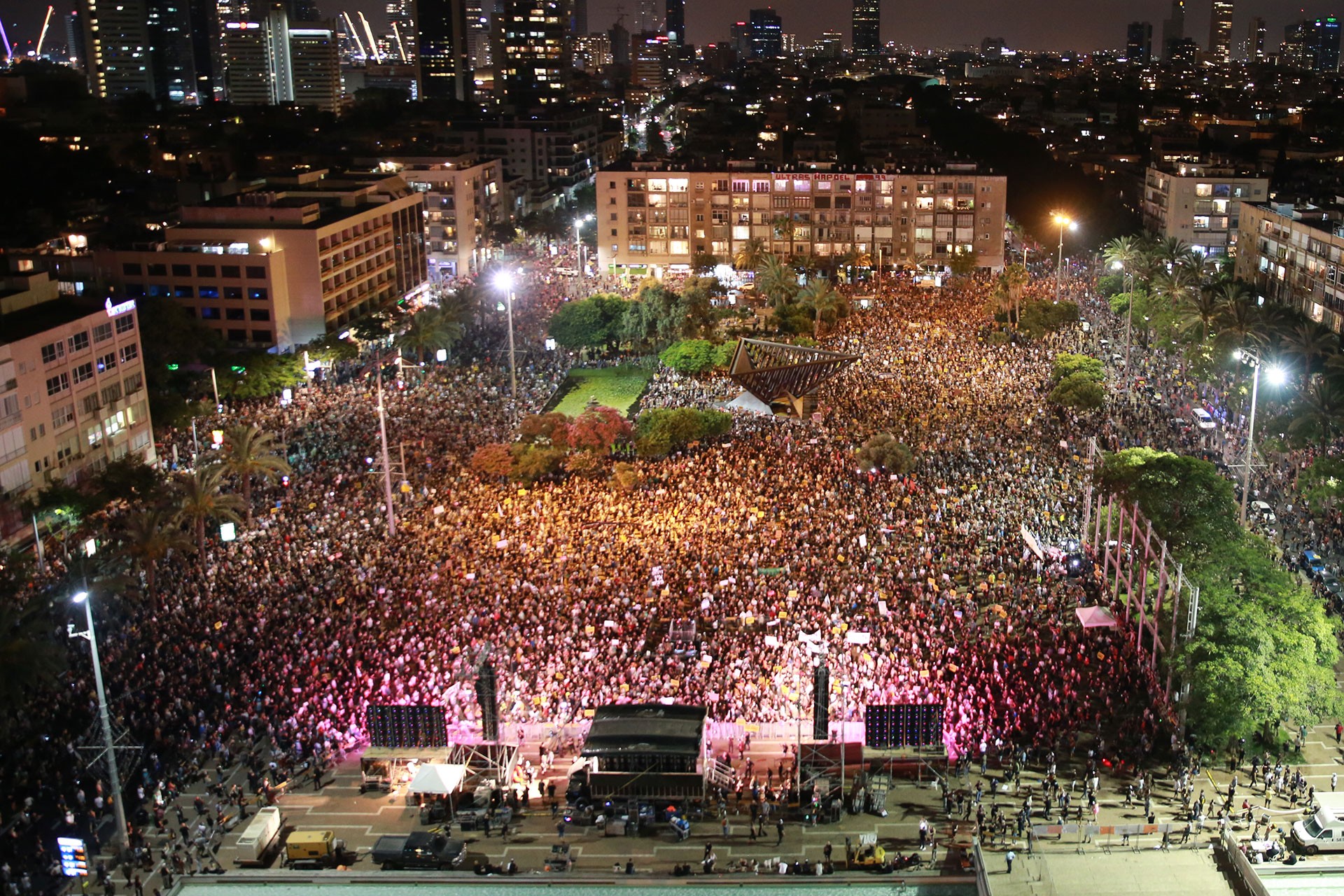 Tel Aviv'deki protesto gösterisi