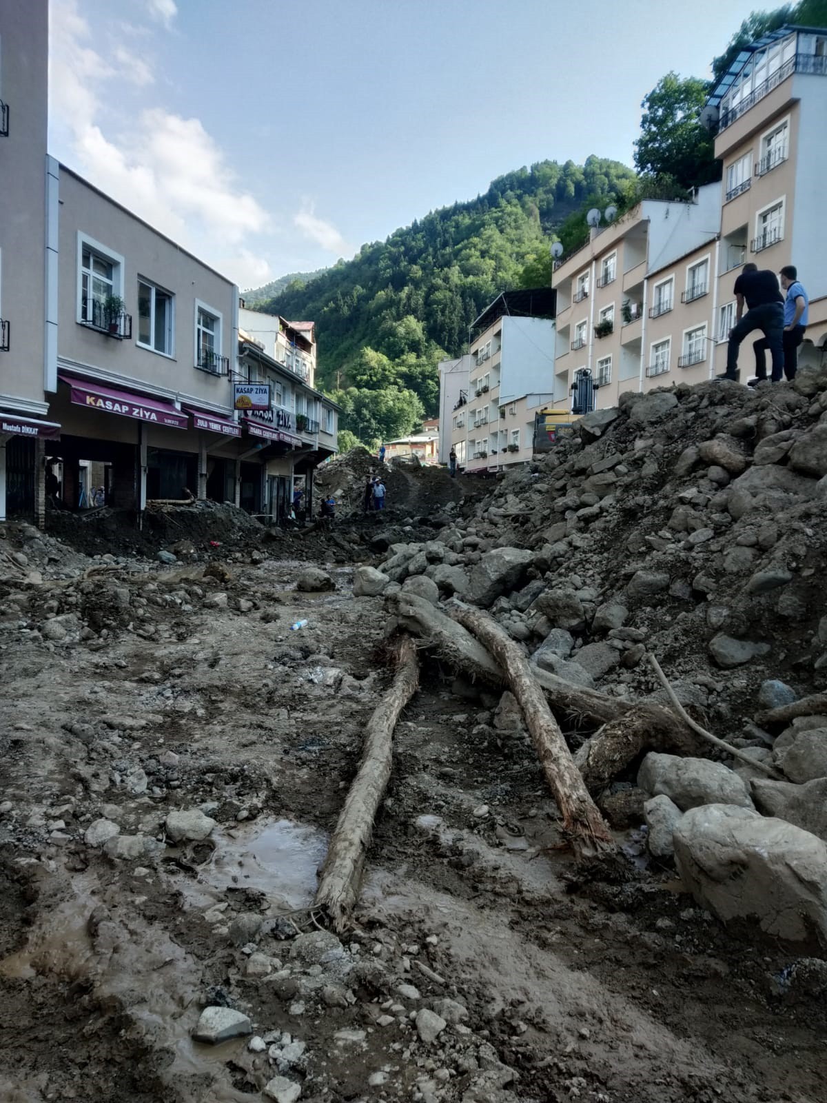 Dereli'de sel görüntüleri