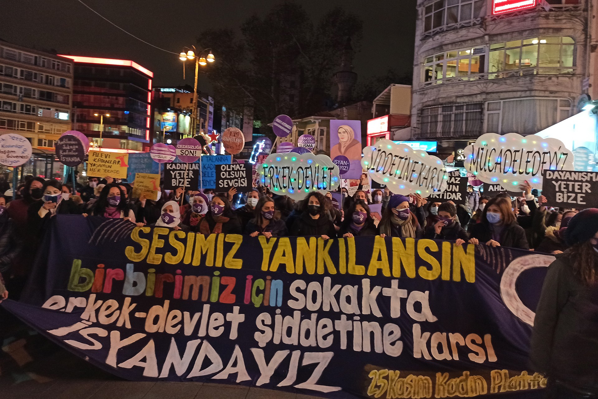 İstanbul'da 25 Kasım eylemi.