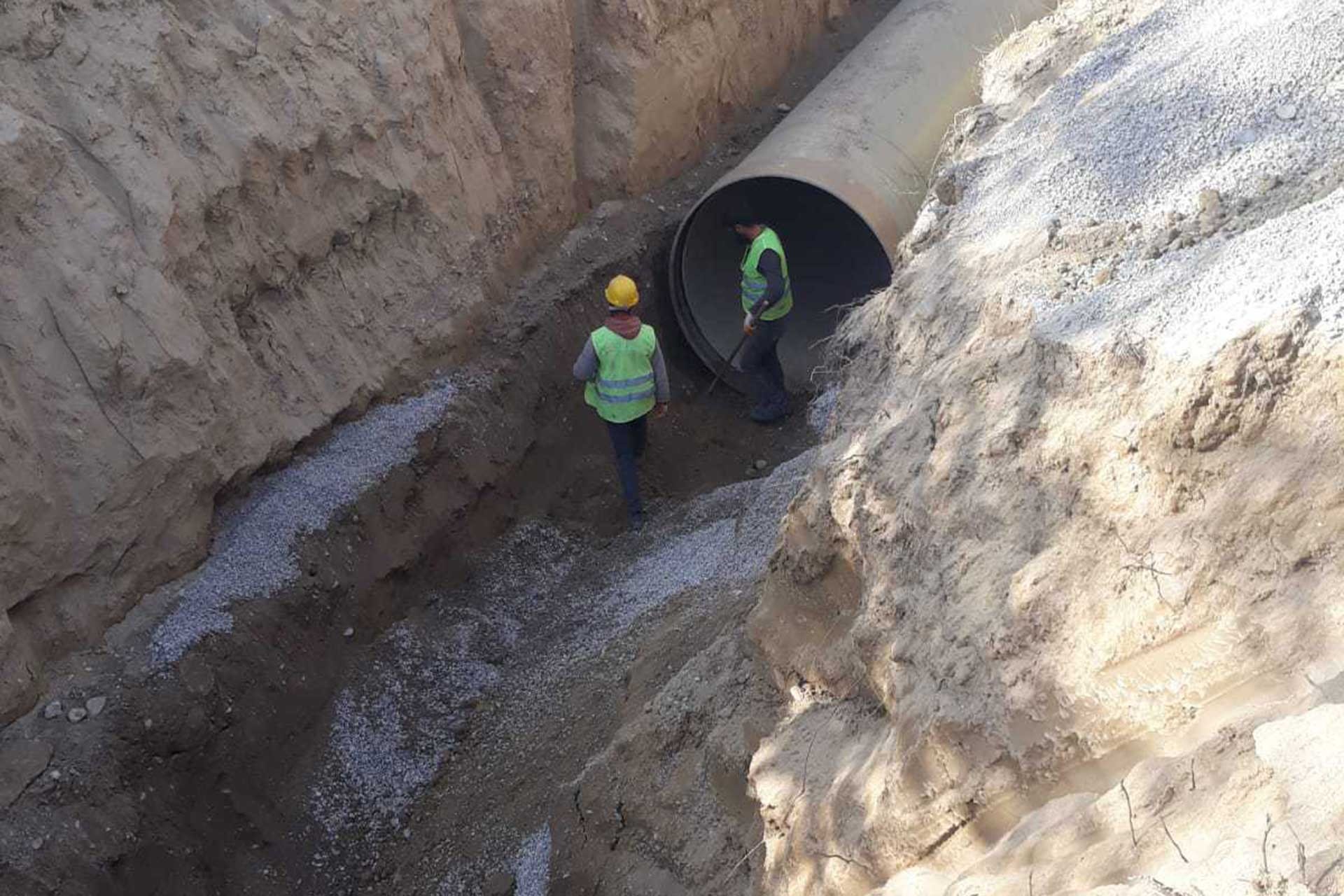 Denizli-Aydın otoyolu projesi ile çakıştığı için sökülen su boru hattı