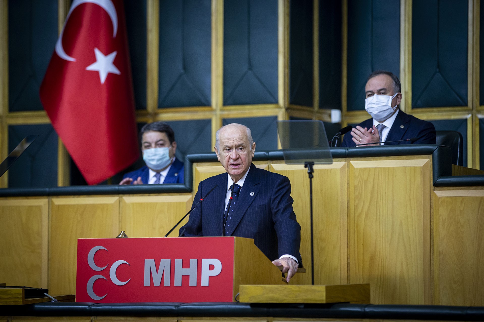 Devlet Bahçeli grup toplantısında konuşuyor.