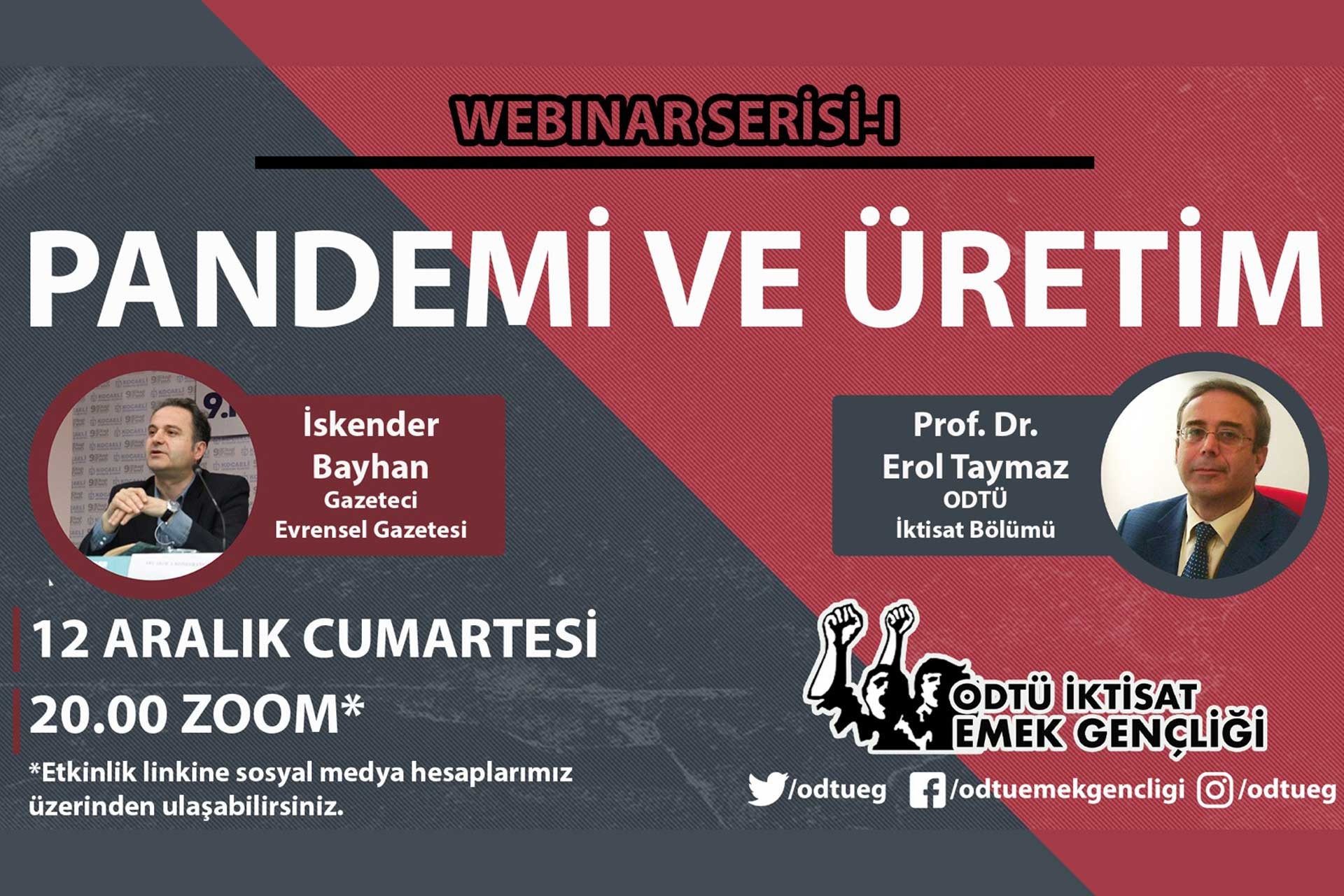 ODTÜ İktisat Emek Gençliği'nin webinar duyurusu