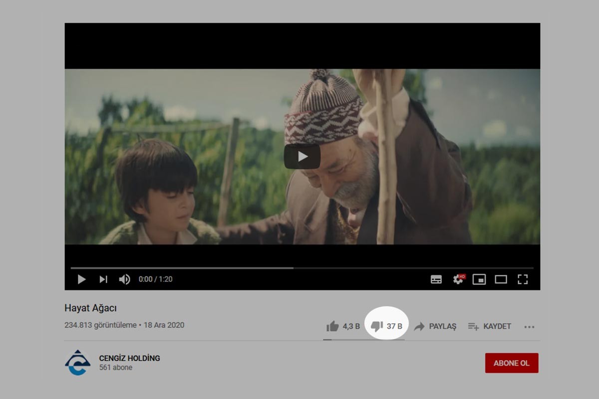 Ağaç katliamcısı Cengiz Holding'in "Hayat ağacı" reklamına "dislike" yağdı