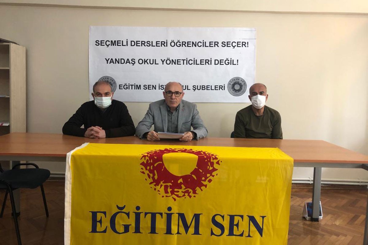 Eğitim Sen İstanbul Şubesi'nin basın toplantısı