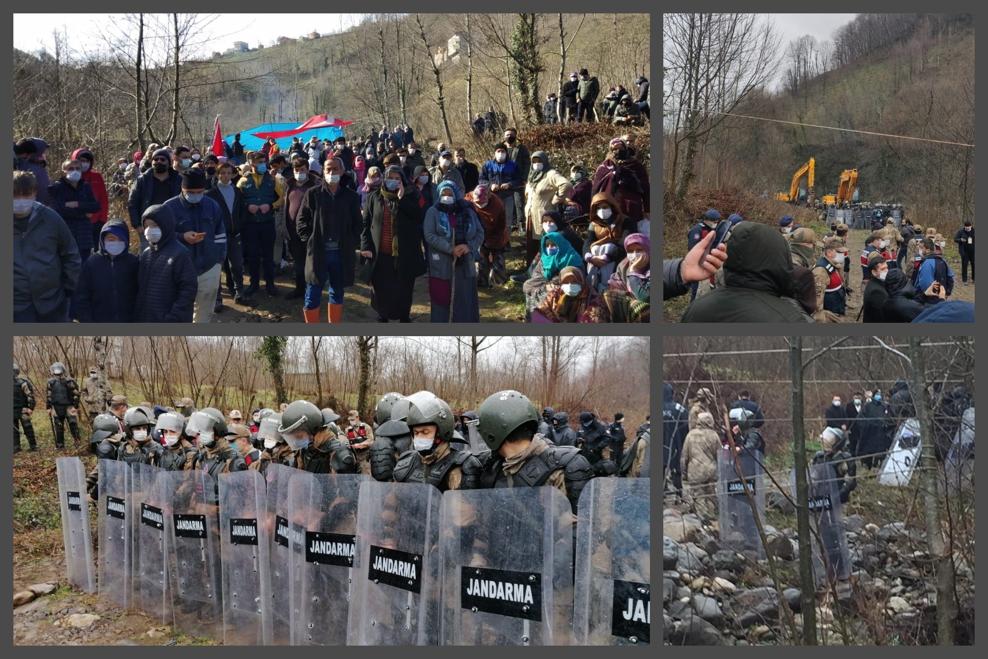 Ordu Korgan Çiftlik ve Çamlı Mahalle halkı HES şirketinin dereye inmesini engelliyor