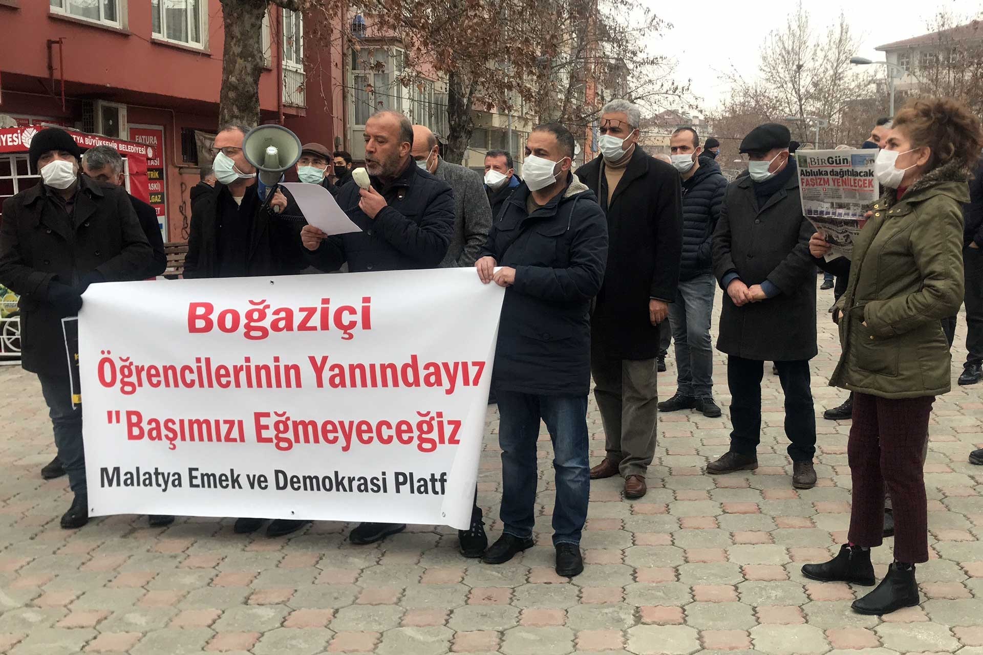 Malatya Emek ve Demokrasi Platformu'nun Boğaziçi eylemi