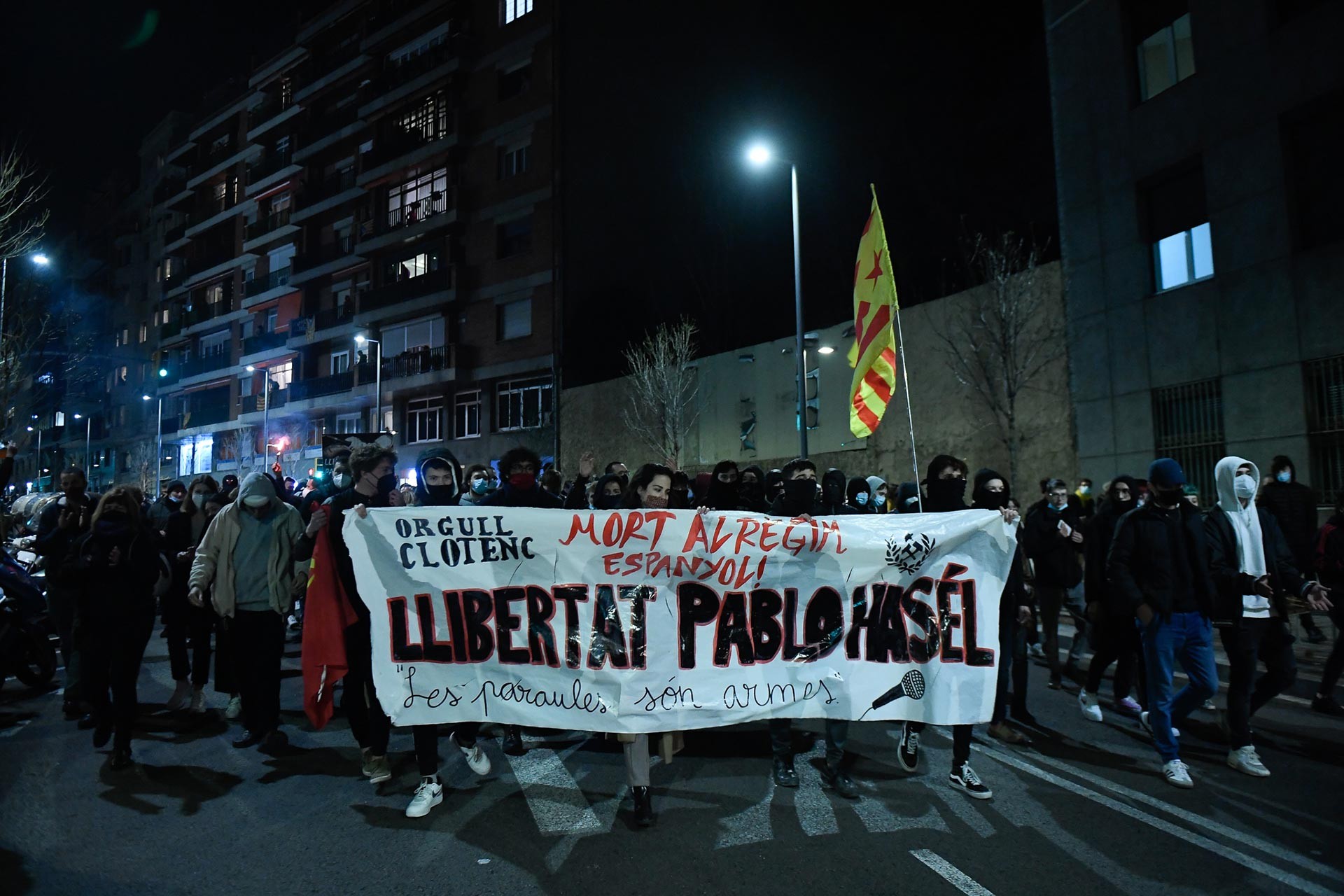 Pablo Hasel'in cezaevine konulmasına ilişkin kalabalık protestolar