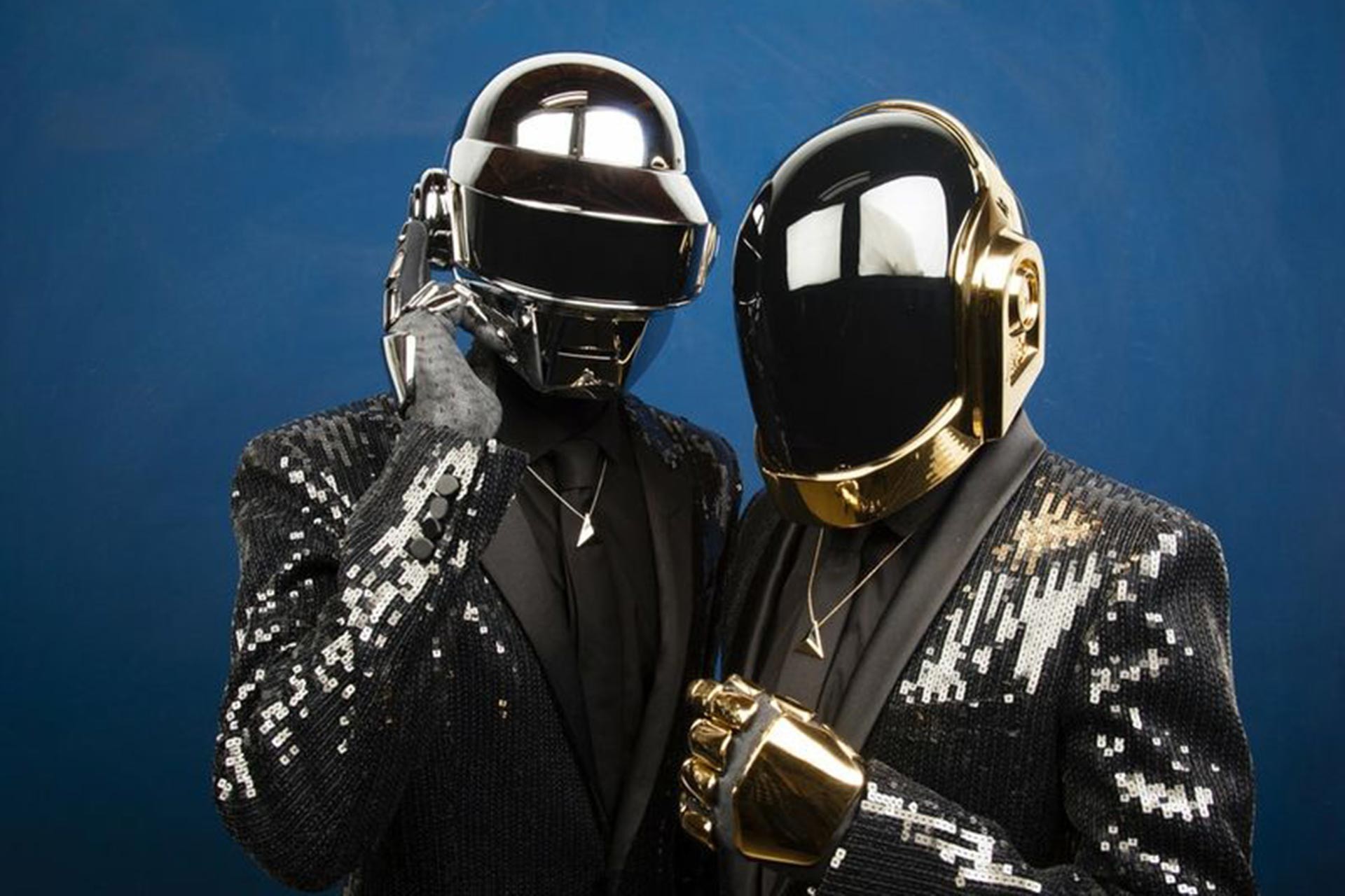 Thomas Bangalter (solda) ve Guy-Manuel de Homem-Christo, Daft Punk ikilisi