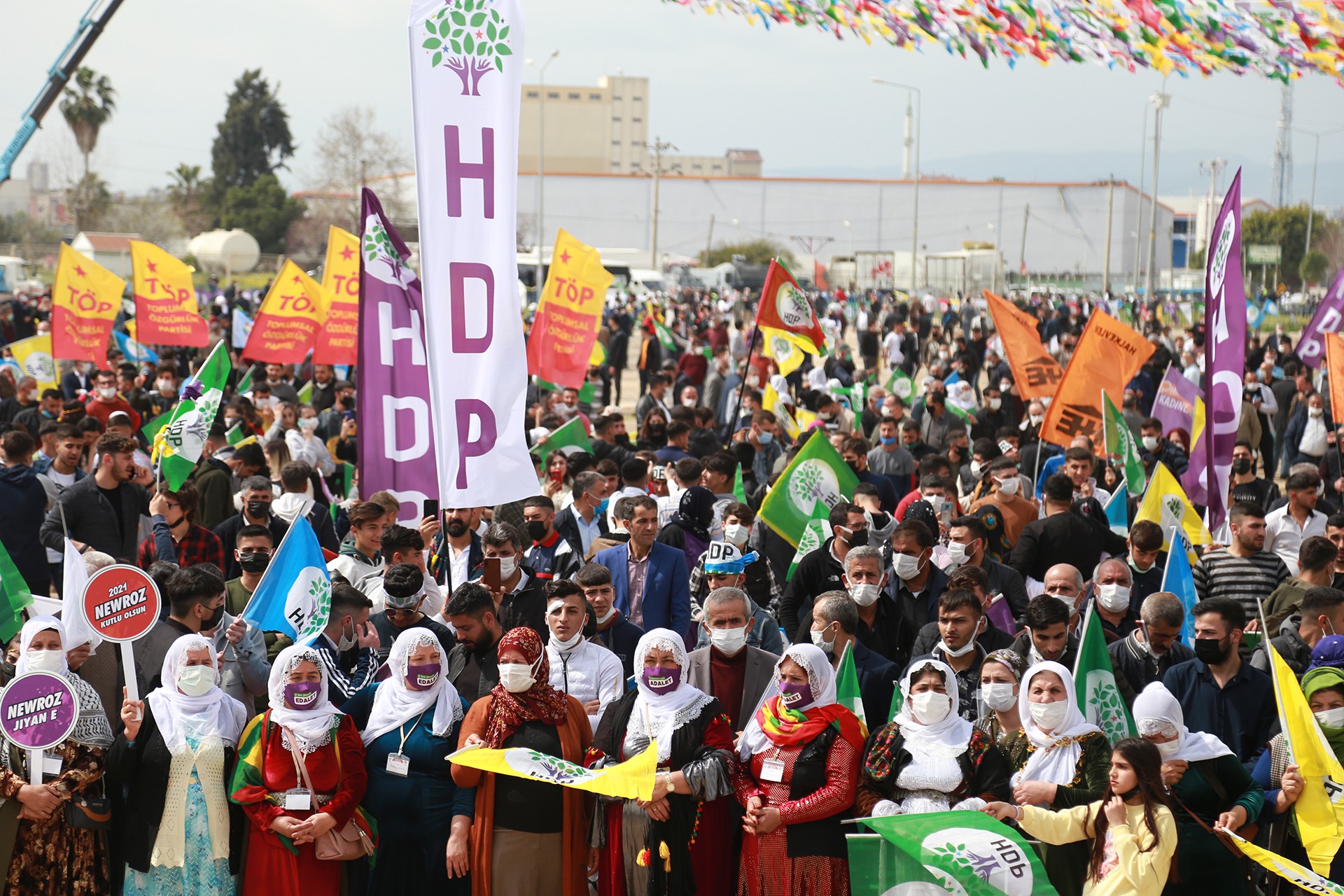 Mersin'deki Newroz kutlamasından bir fotoğraf