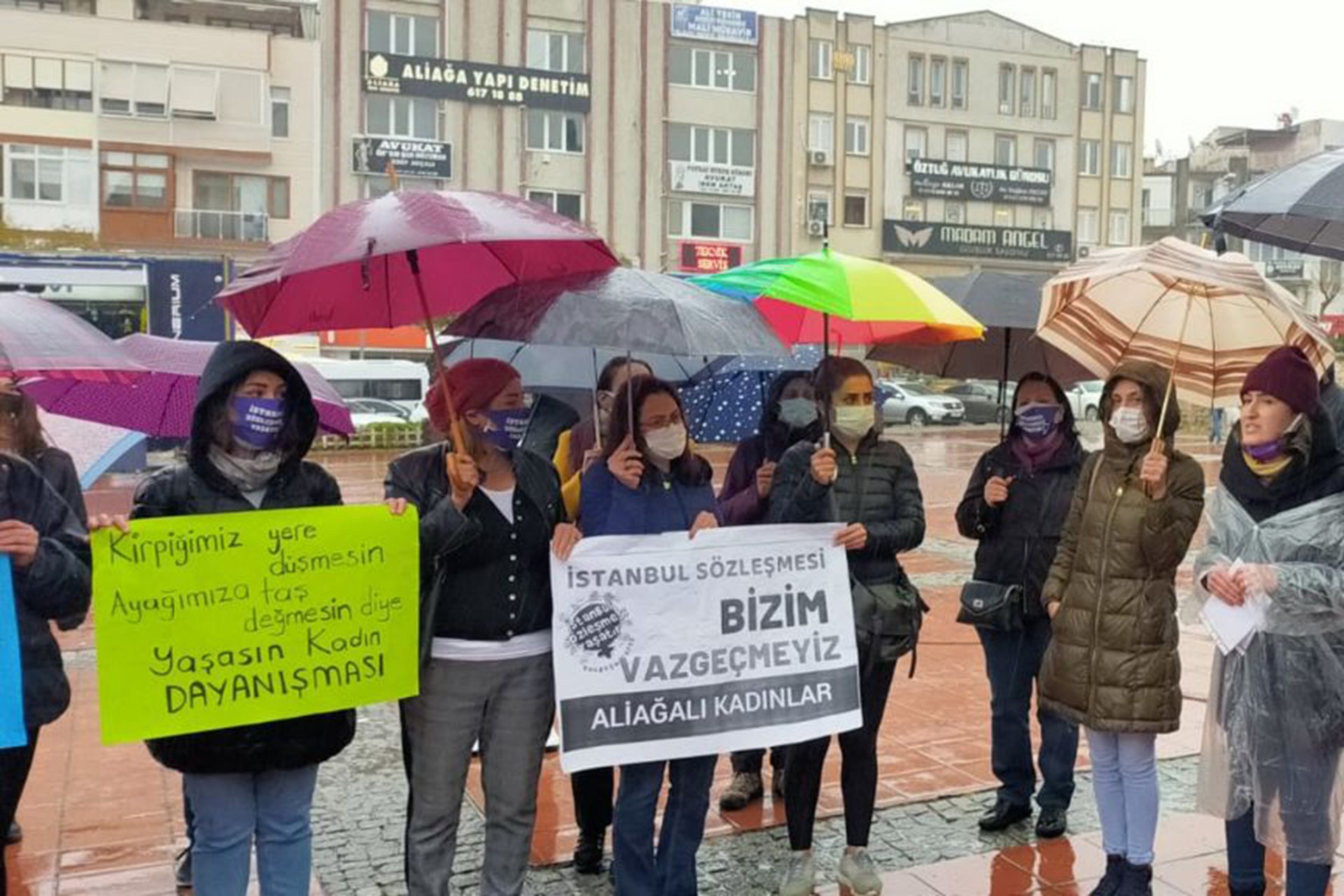 Aliağada'de kadınlar açıklama yaptı