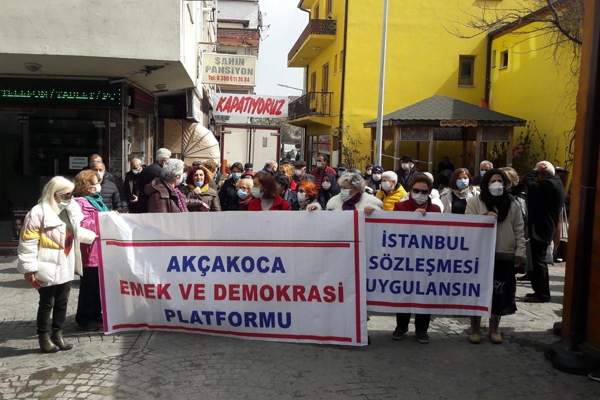 Akçakoca'da İStanbul Sözleşmesi eylemi