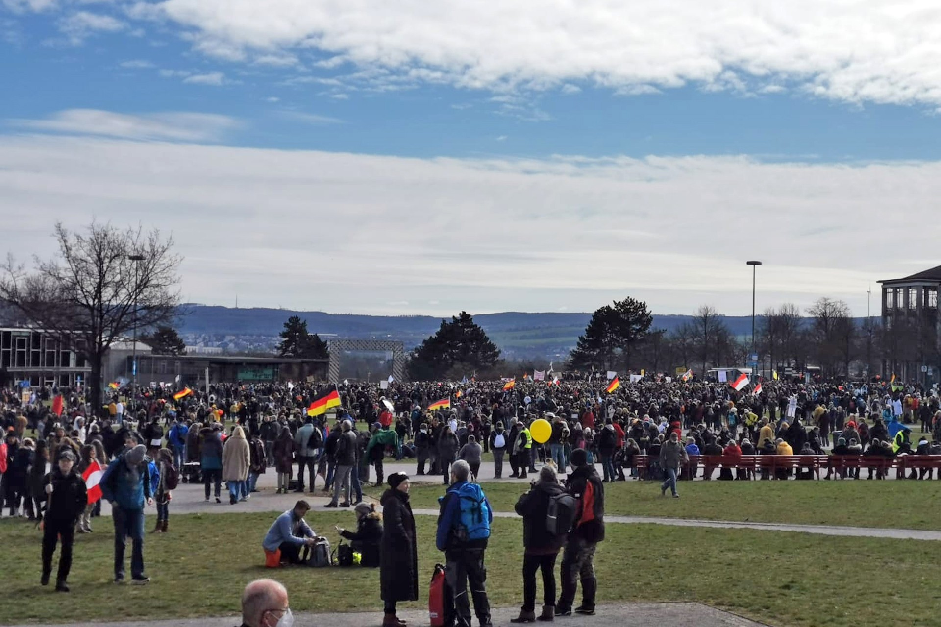 Almanya Kassel'de düzenlenen eylemden bir fotoğraf