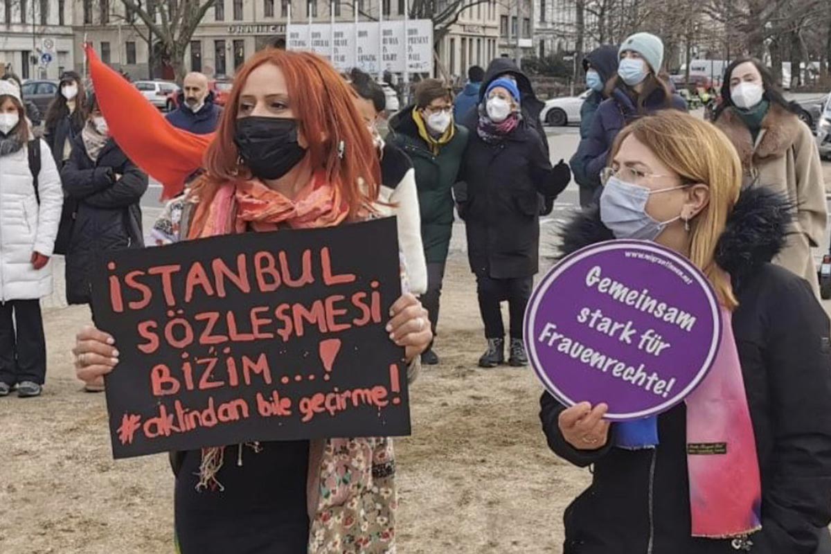 Berlin'de İstanbul Sözleşmesi eylemi