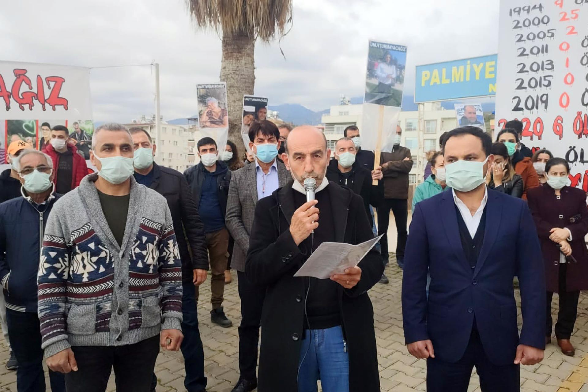 İskenderun'daki 'ölüm yolu' için eylem yapıldı