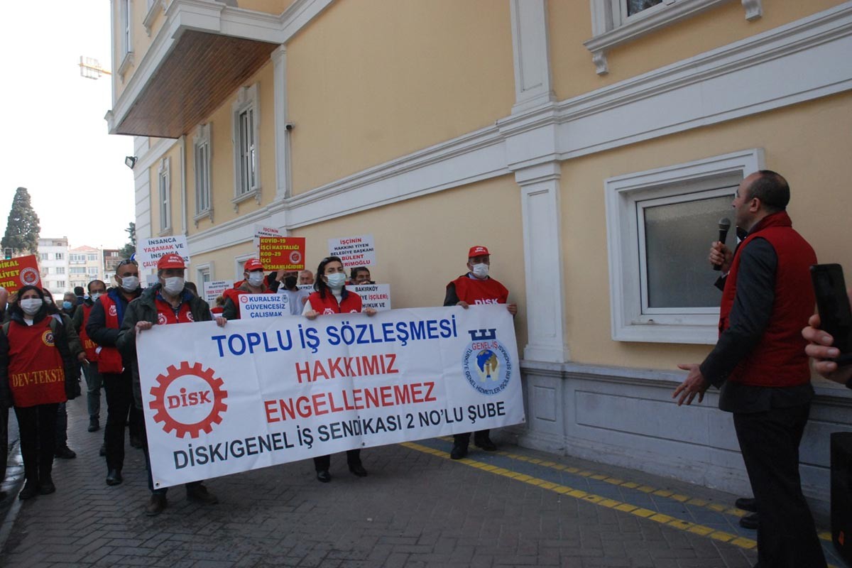 Bakırköy Belediye işçilerinin eylemi