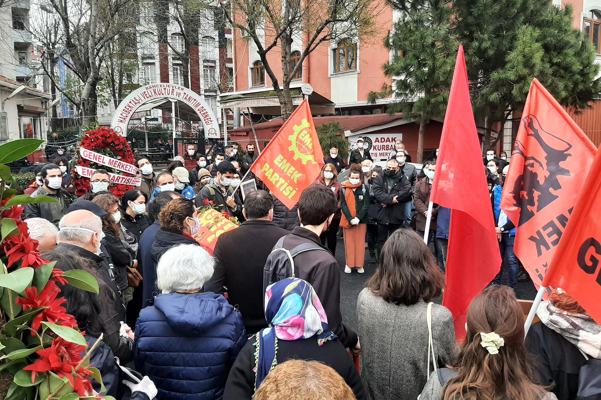 Mehmet Boztepe için düzenlenen törene katılanlar