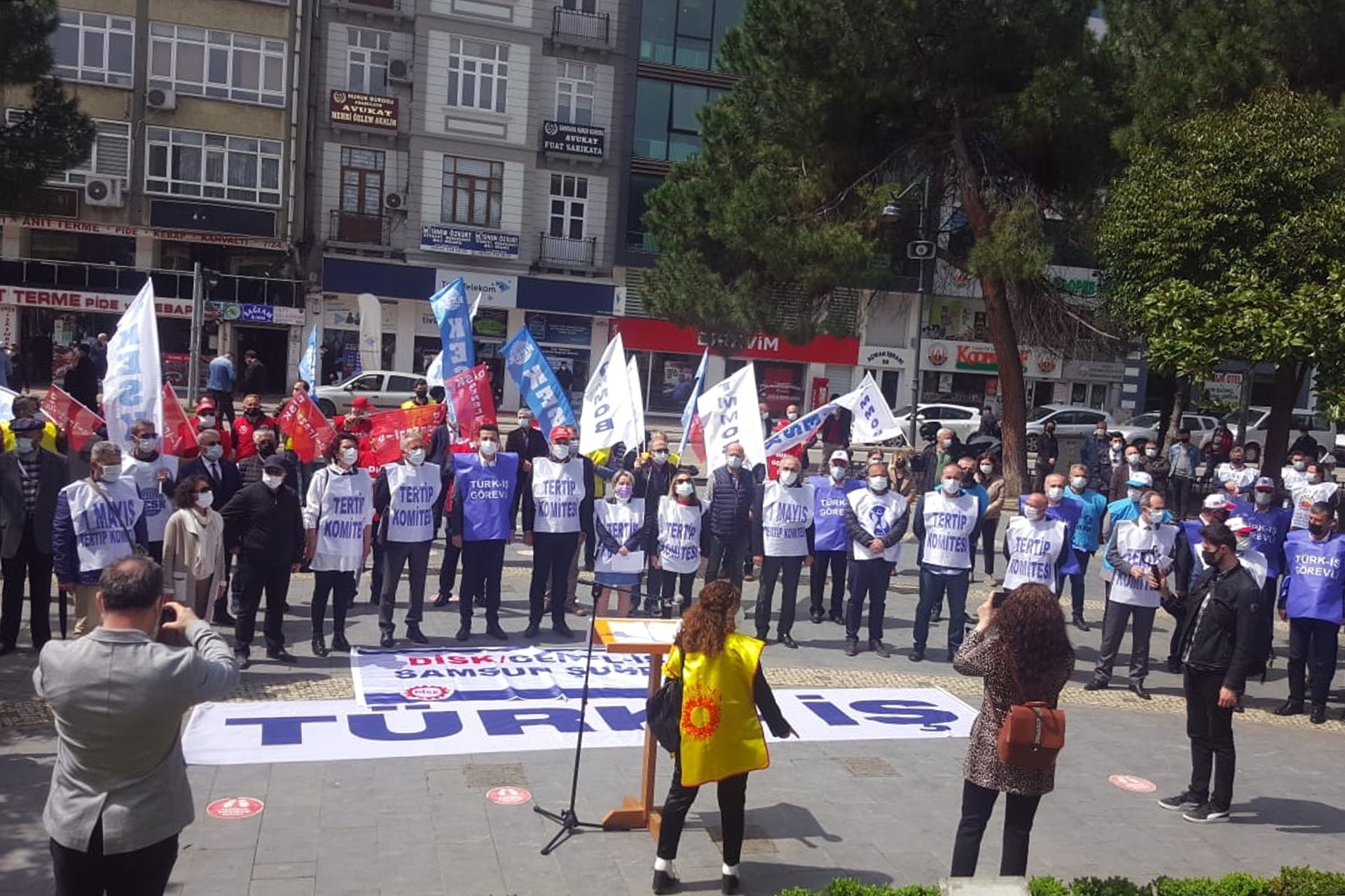 Samsun'daki 1 Mayıs kutlamasından bir fotoğraf.