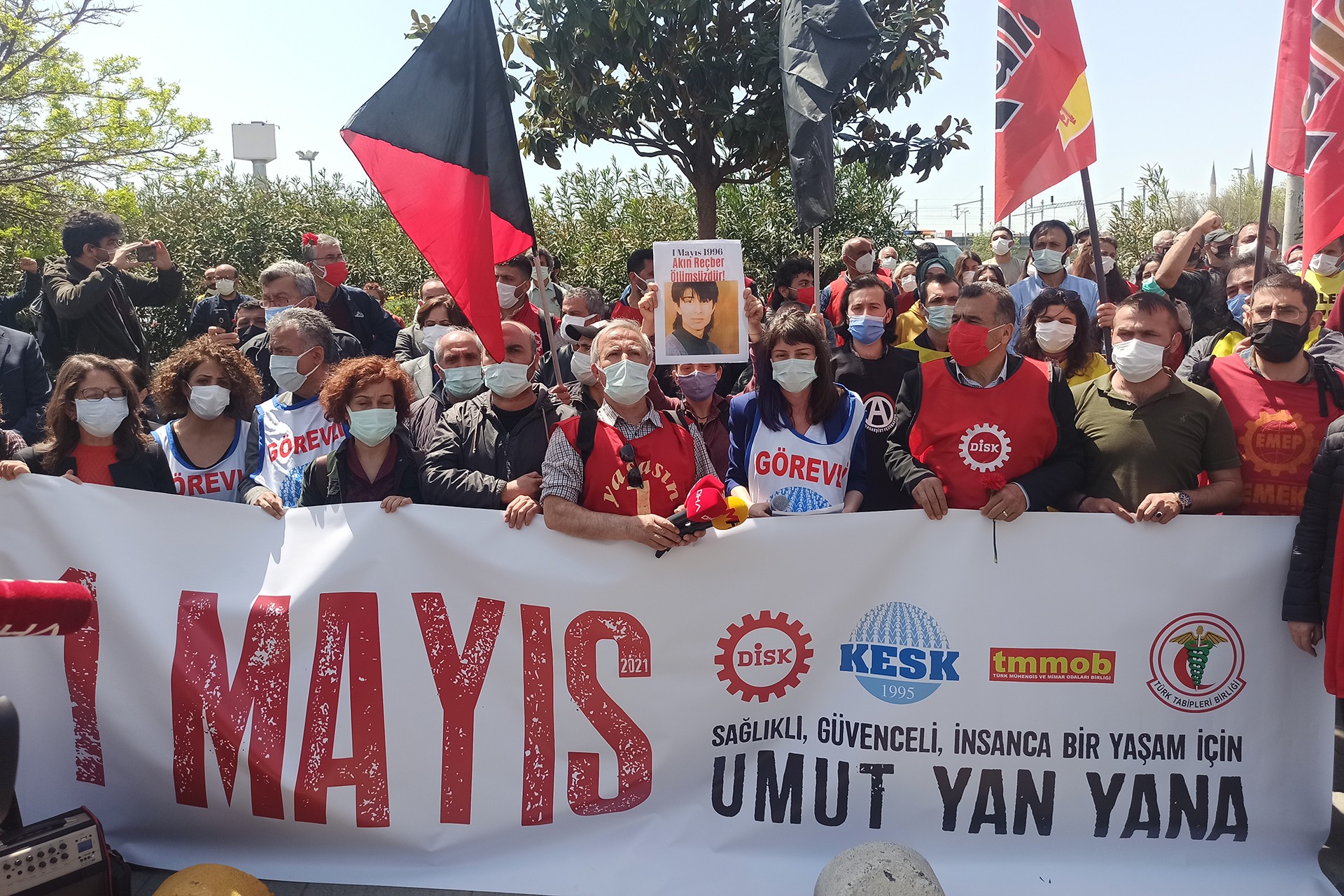 Kadıköy'deki 1 Mayıs kutlamasından bir fotoğraf.