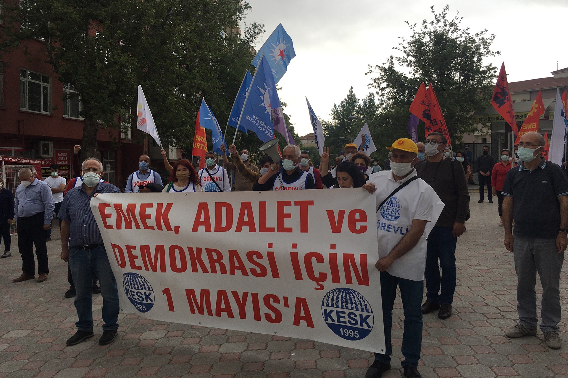 Malatya'daki 1 Mayıs kutlamasından bir fotoğraf.