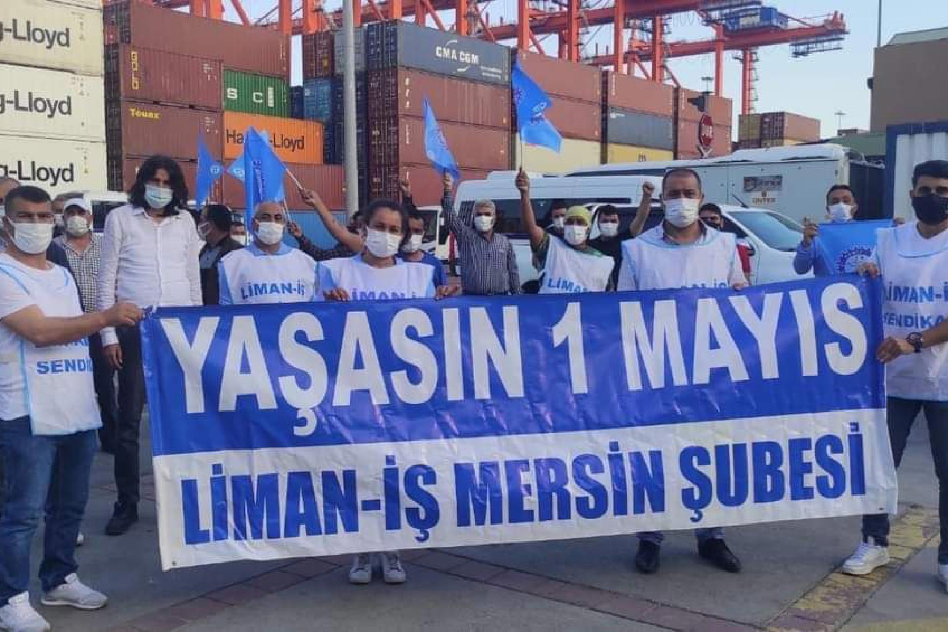 Liman-İş sendikası, Mersin ve Gemport limanlarında 1 Mayıs kutlamaları düzenledi