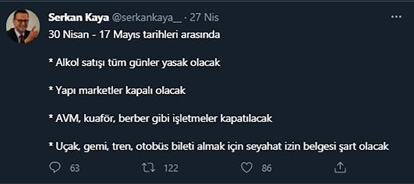 Serkan Kaya'nın paylaşımı