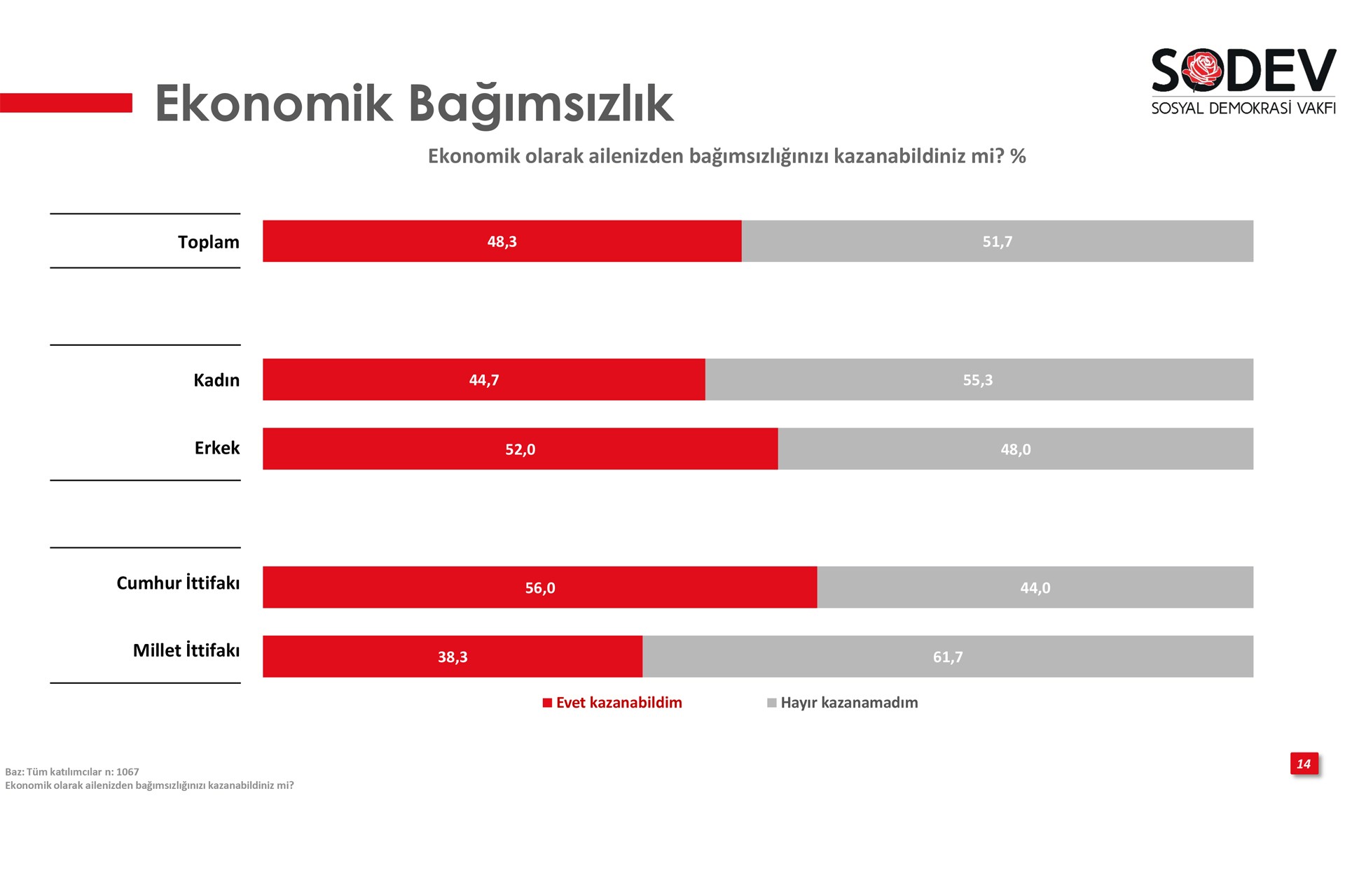 SODEV'in 'Gençlik Araştırması Raporu'ndan alınan grafik.