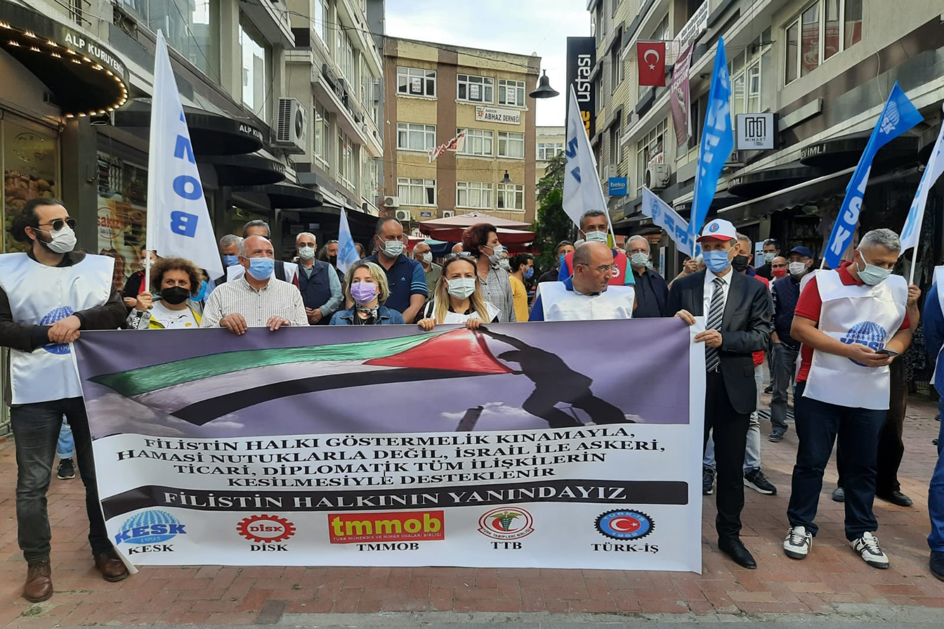 Samsun'da İsrail protestosu