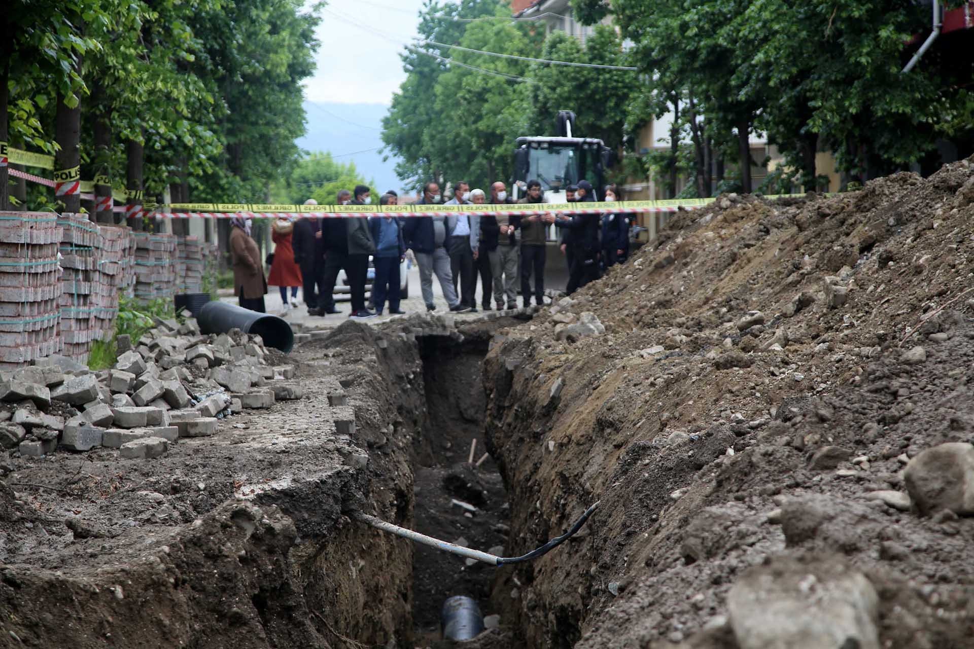 Kastamonu'da alt yapı çalışması yapılan yeri