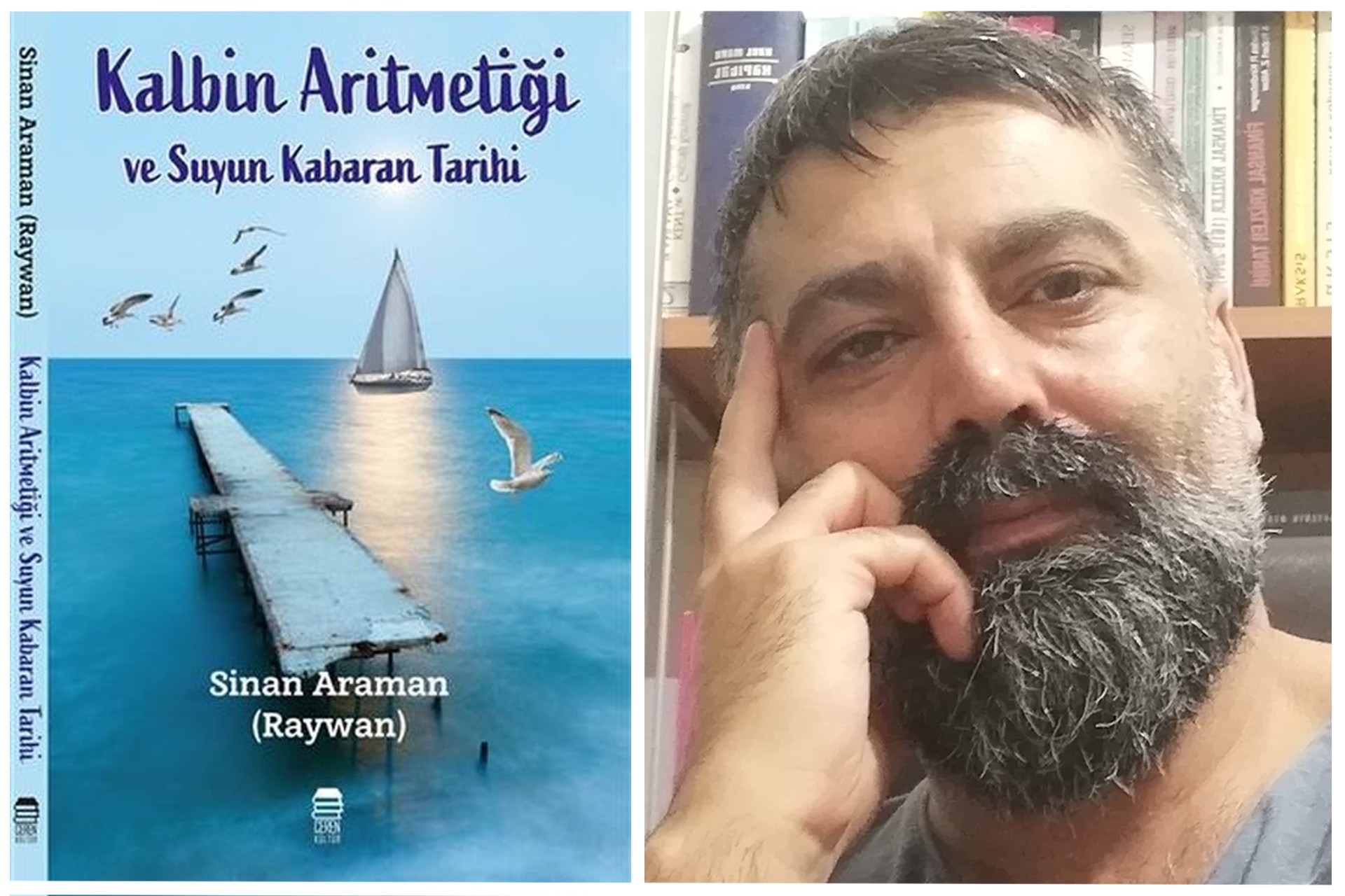 Sinan Araman ve kitabının kapağı