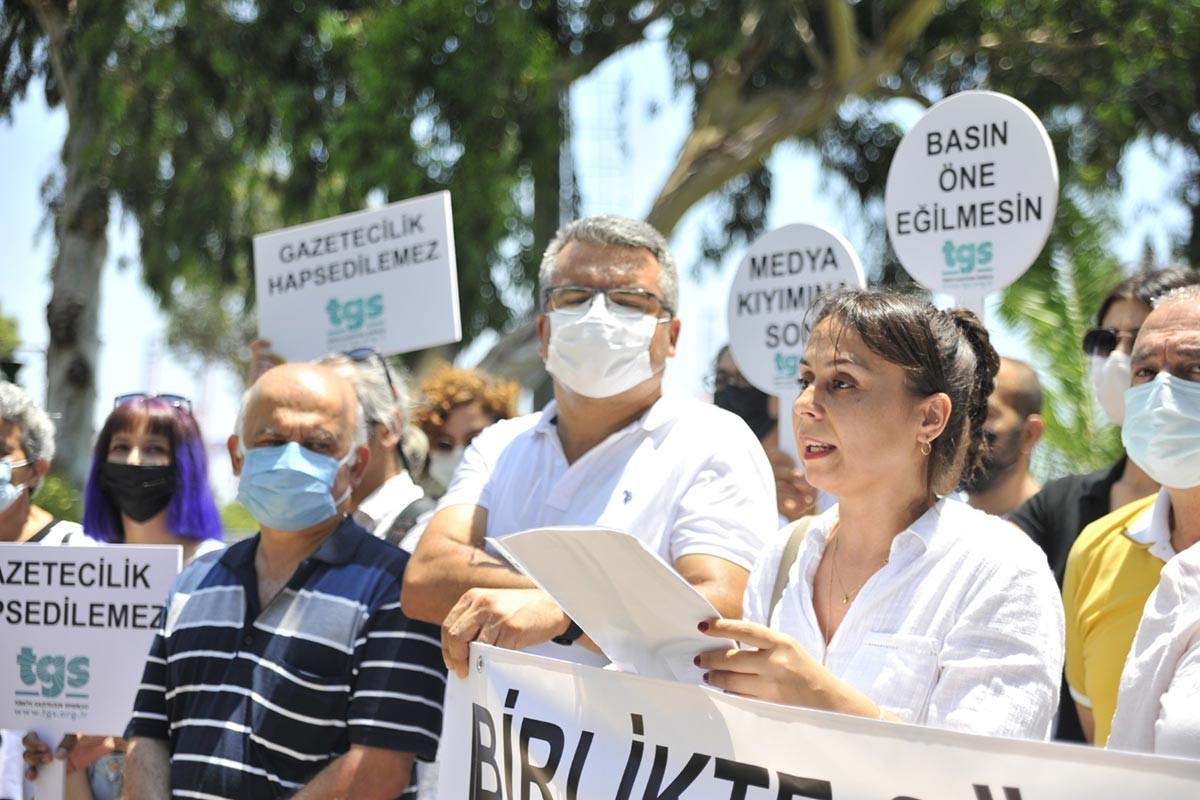 TGS üyelerinin Mersin'deki açıklaması