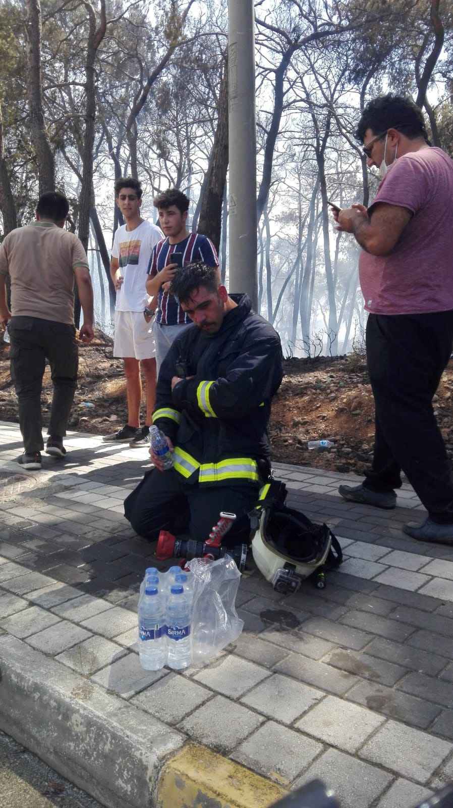 Manavgat'ta çıkan orman yangınından bir fotoğraf