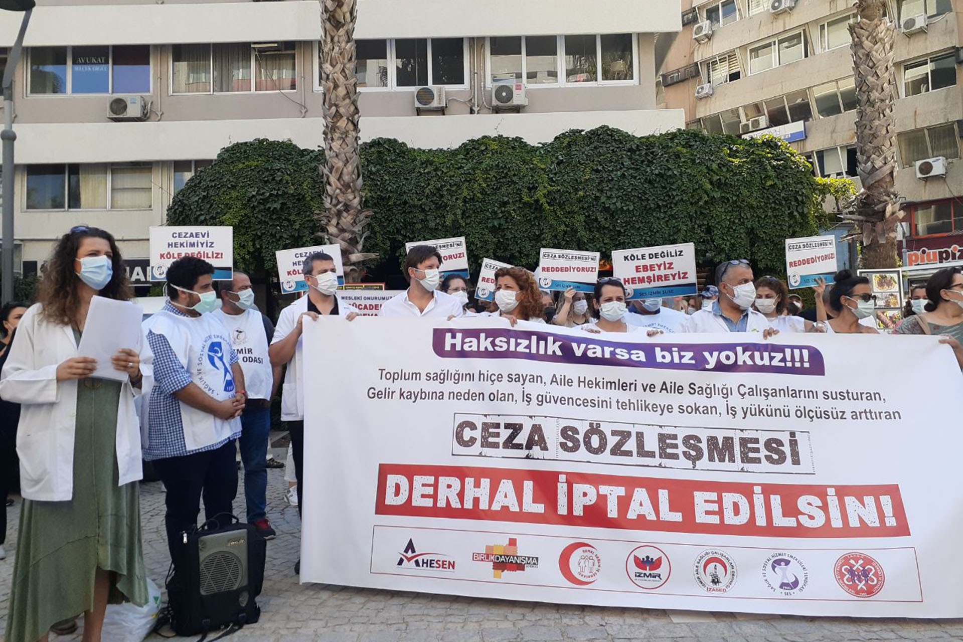 aile hekimligi calisanlari is birakti ceza sozlesmesi derhal iptal edilsin evrensel