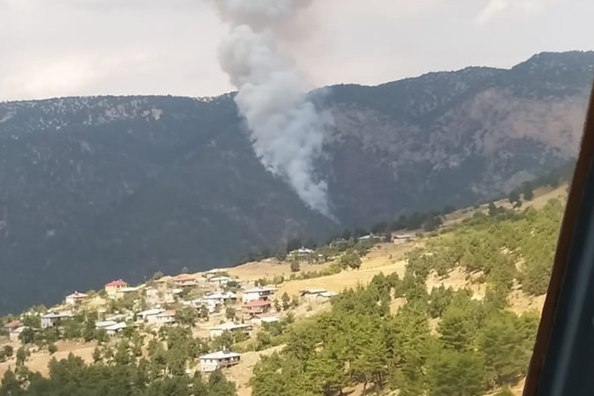 Adana'da yangın çıkan ormanlık alan