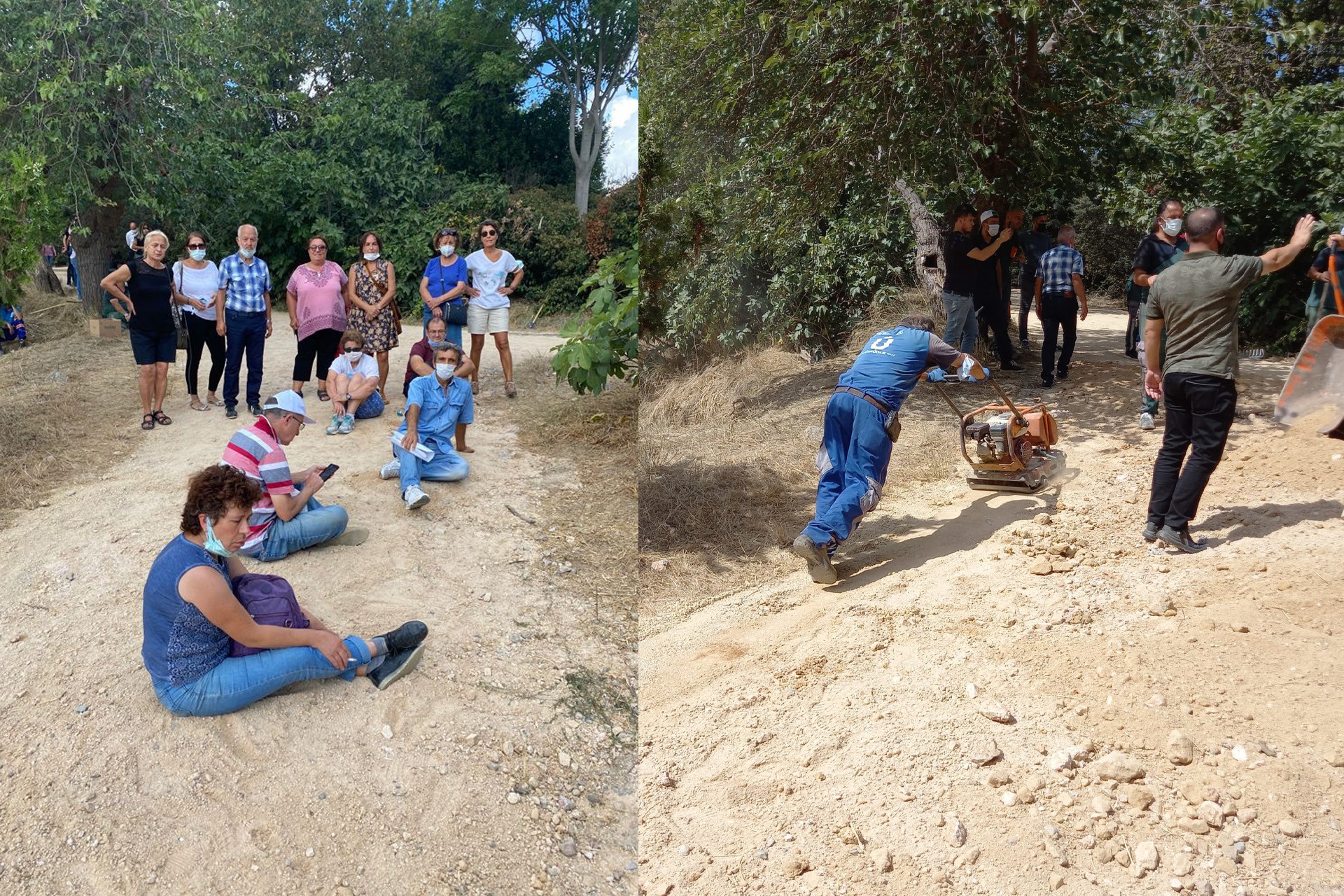 Validebağ Korusu'na iş makinelerinin girmesini mahalle halkı engelledi