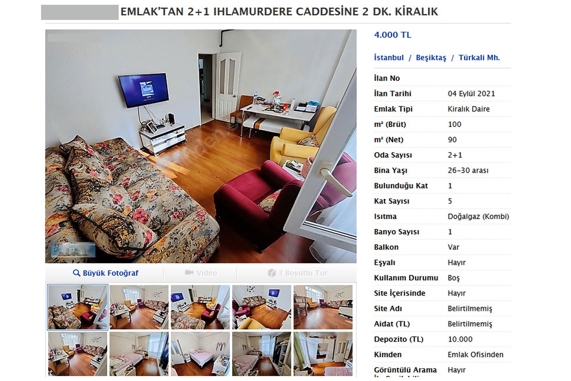 kiralık ev ilanı