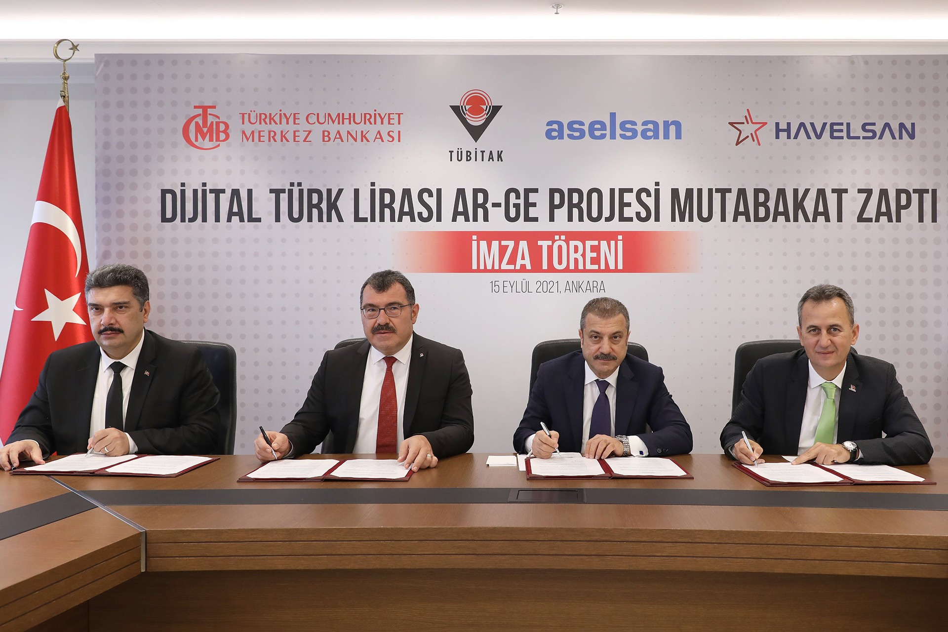 Dijital Türk Lirası Ar-Ge Projesi Mutabatını imzalayan taraflar 