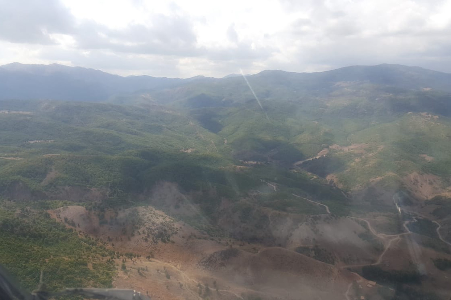 Dersim'de yangın çıkan bölge