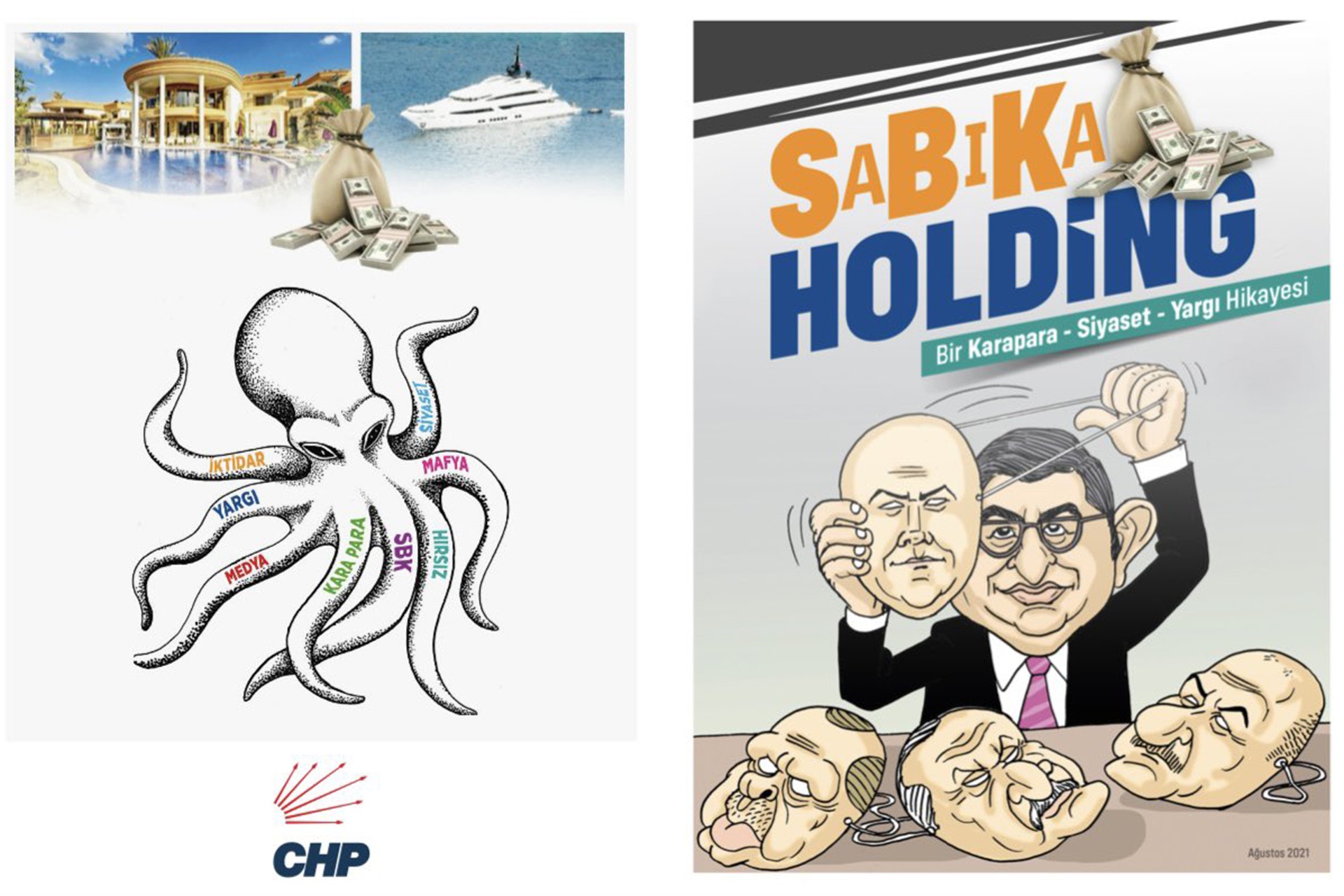 CHP'nin SaBıKa Holding yazılı broşürü